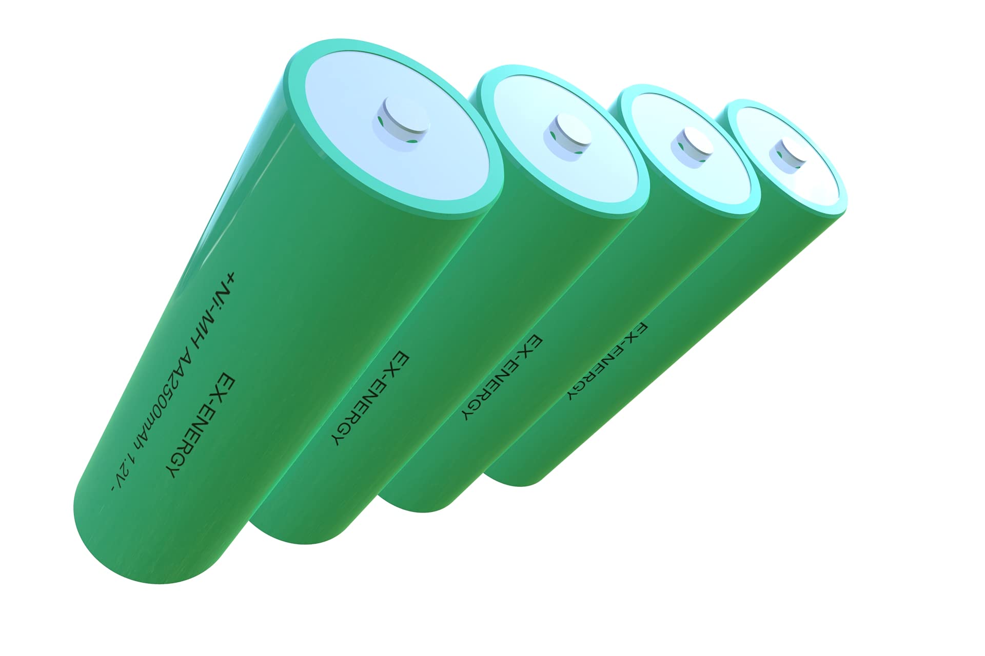 EX-ENERGY AA 1.2V 2500mAh LSD NiMH Rechargeable Batteries 4-Pack with Storage Box - Long Lasting Power for Digital Cameras, Flashlights, and Wireless Devices
