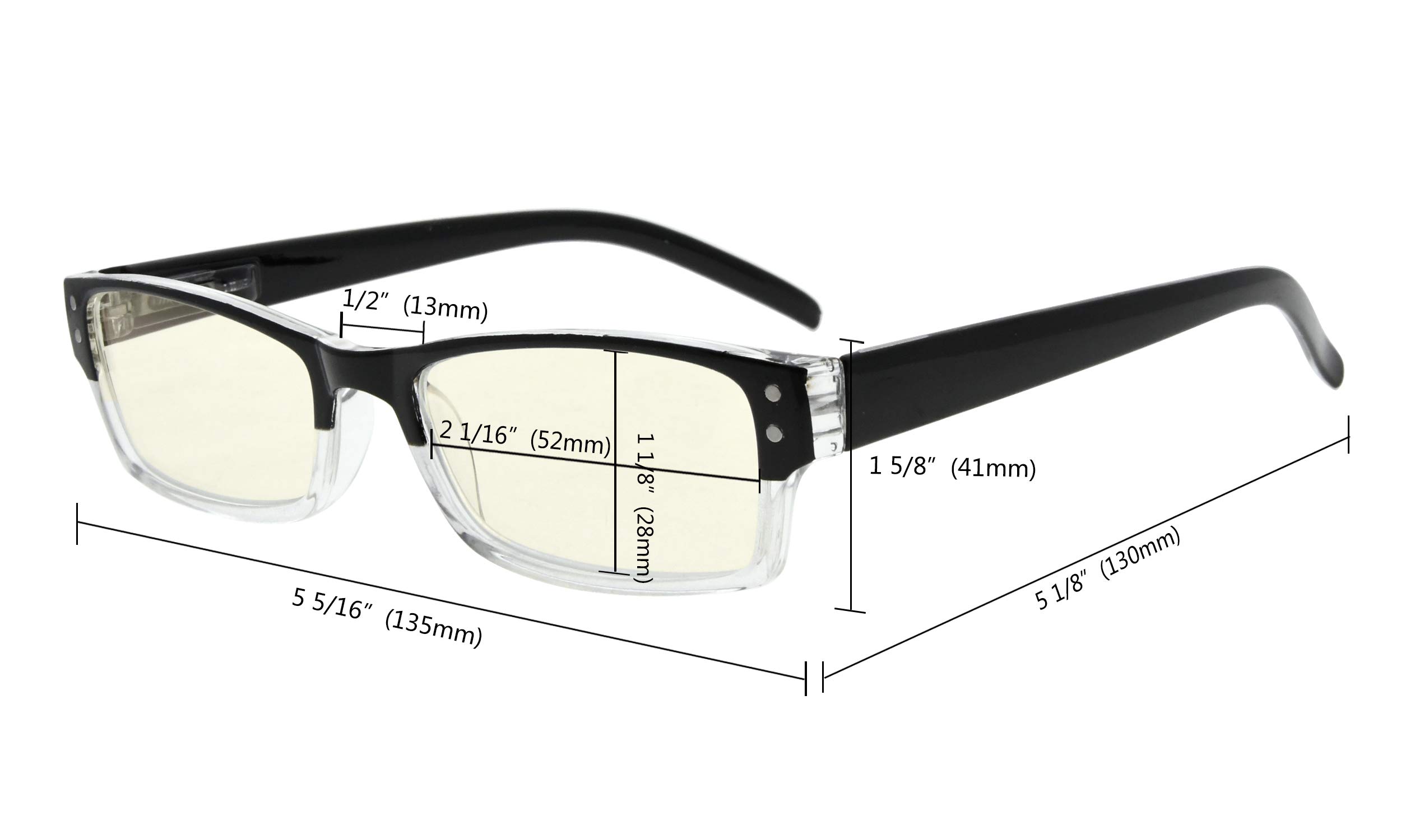CessBlu Blue Light Blocking Glasses for Computer & Screen Use - Anti Eyestrain Reading Glasses for Work, Gaming & Digital Eye Protection