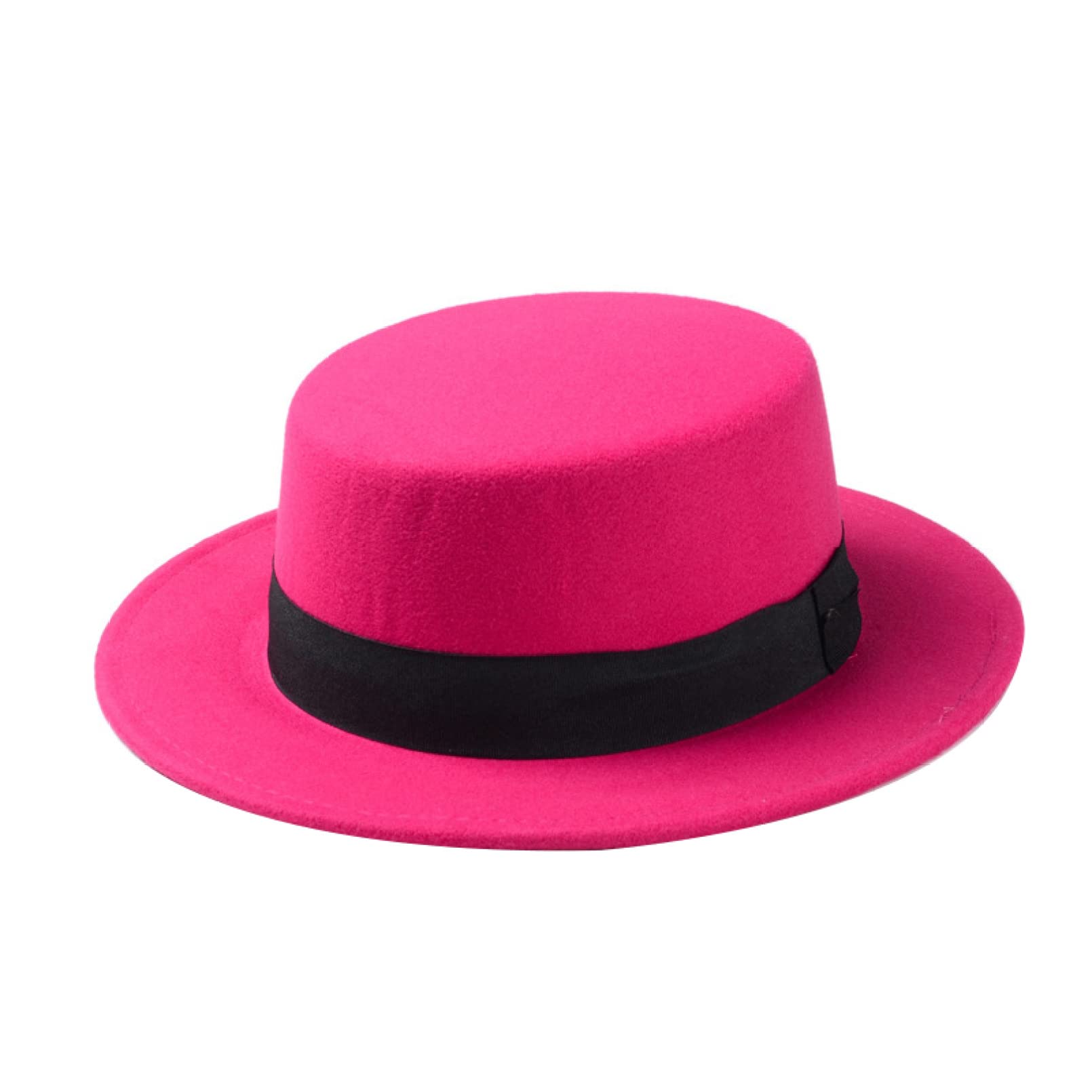 Wool Fedora Hat for Kids - Winter & Spring Felt Fedora for Boys & Girls - Flat Dome Oval Top Bowler Panama Sun Hat - Perfect for Outdoor Activities, Parties, and Fashion Accessories