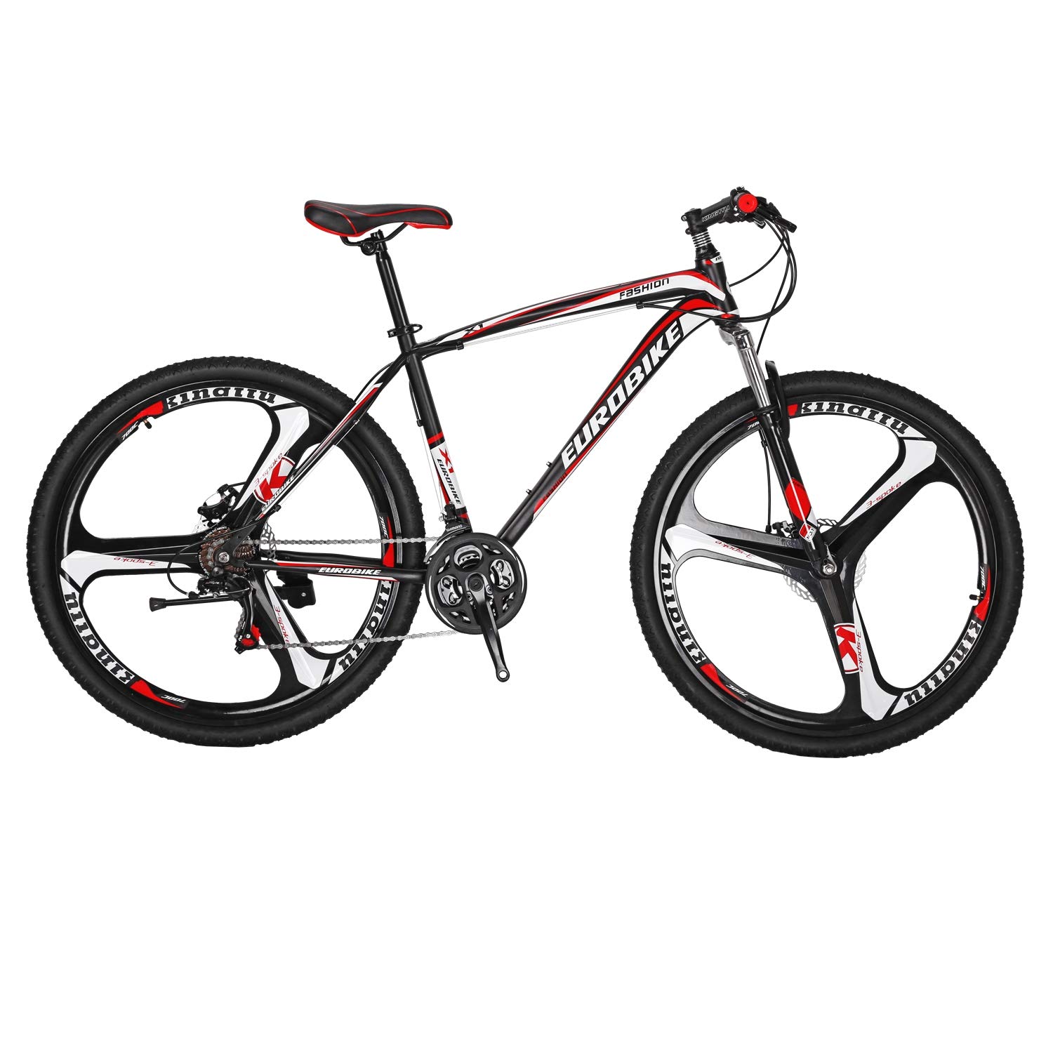 27.5 Inch Mountain Bike with 3-Spoke Alloy Wheels, 21-Speed Shimano Gears & Dual Disc Brakes - Perfect for Trail Riding, Commuting and Outdoor Adventures