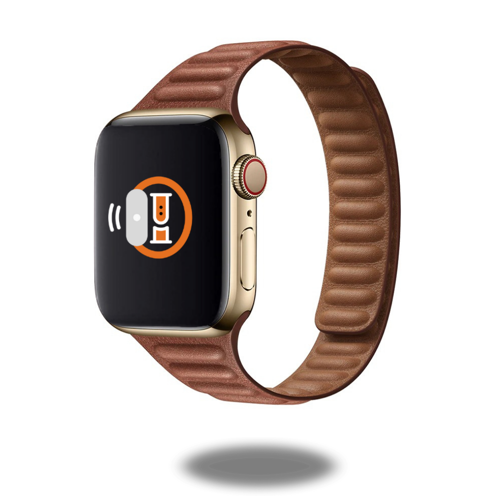 Slim Leather Link Loop Bracelet - Two Tone Gold & Silver Adjustable Wrap for Women | Perfect for Casual Wear, Office & Special Occasions