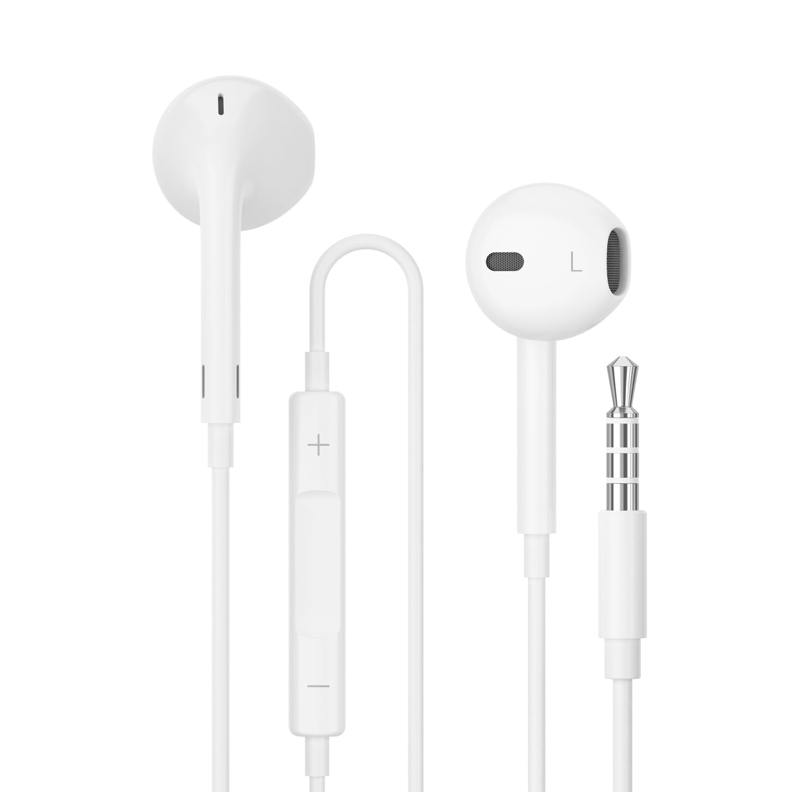 High-Quality Wired In-Ear Headphones with 3.5mm Jack - HiFi Stereo Sound, Noise Isolation & Built-in Mic for iPhone, Samsung, Huawei & Android Devices | Perfect for Commuting, Workouts & Gaming