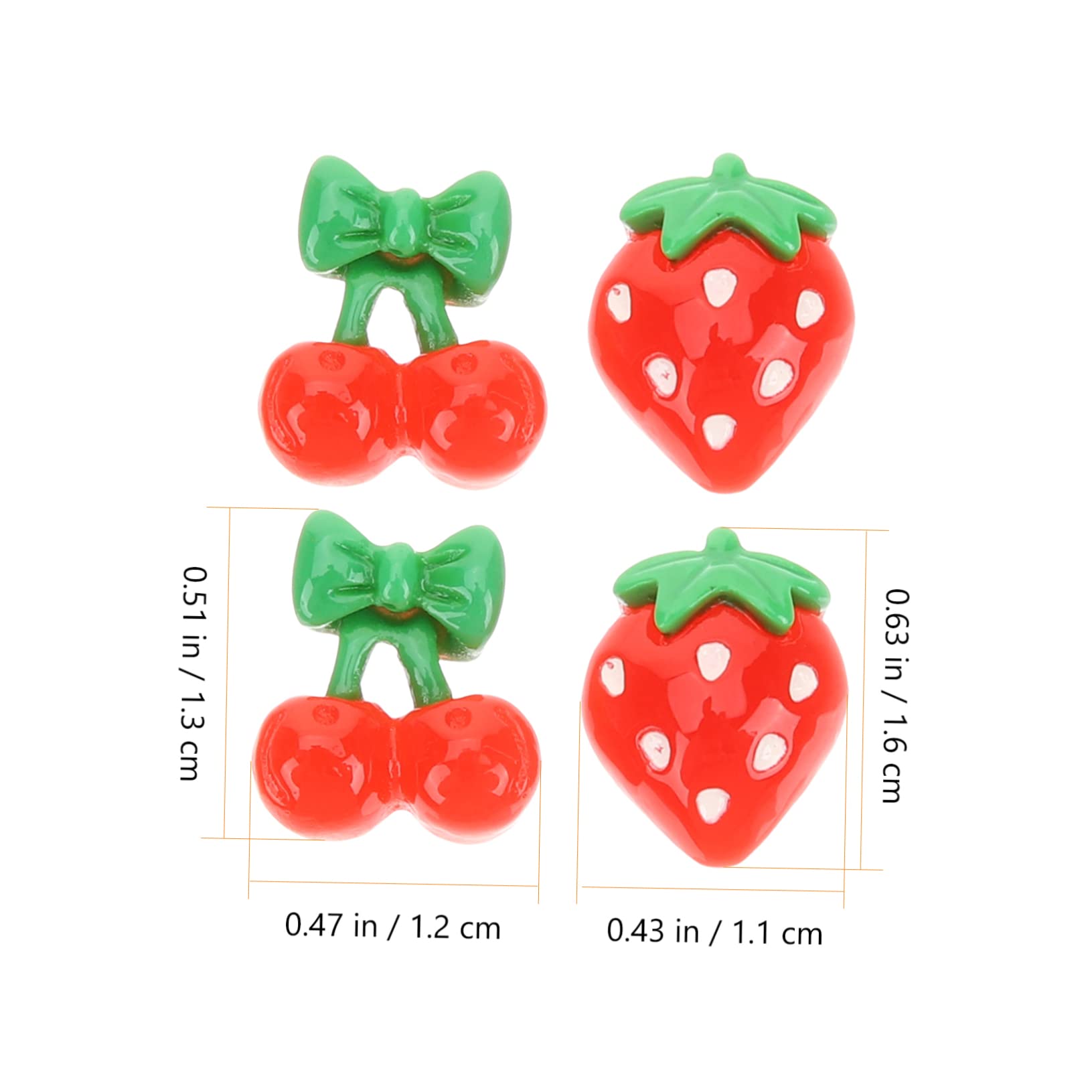 FOMIYES 60PCS Resin Fruit Nail Charms - Cute 3D Nail Art Decorations for DIY Manicure, Acrylic Nails & Gel Polish Designs | Perfect for Summer Nails, Bridal Party, Salon & Home Use