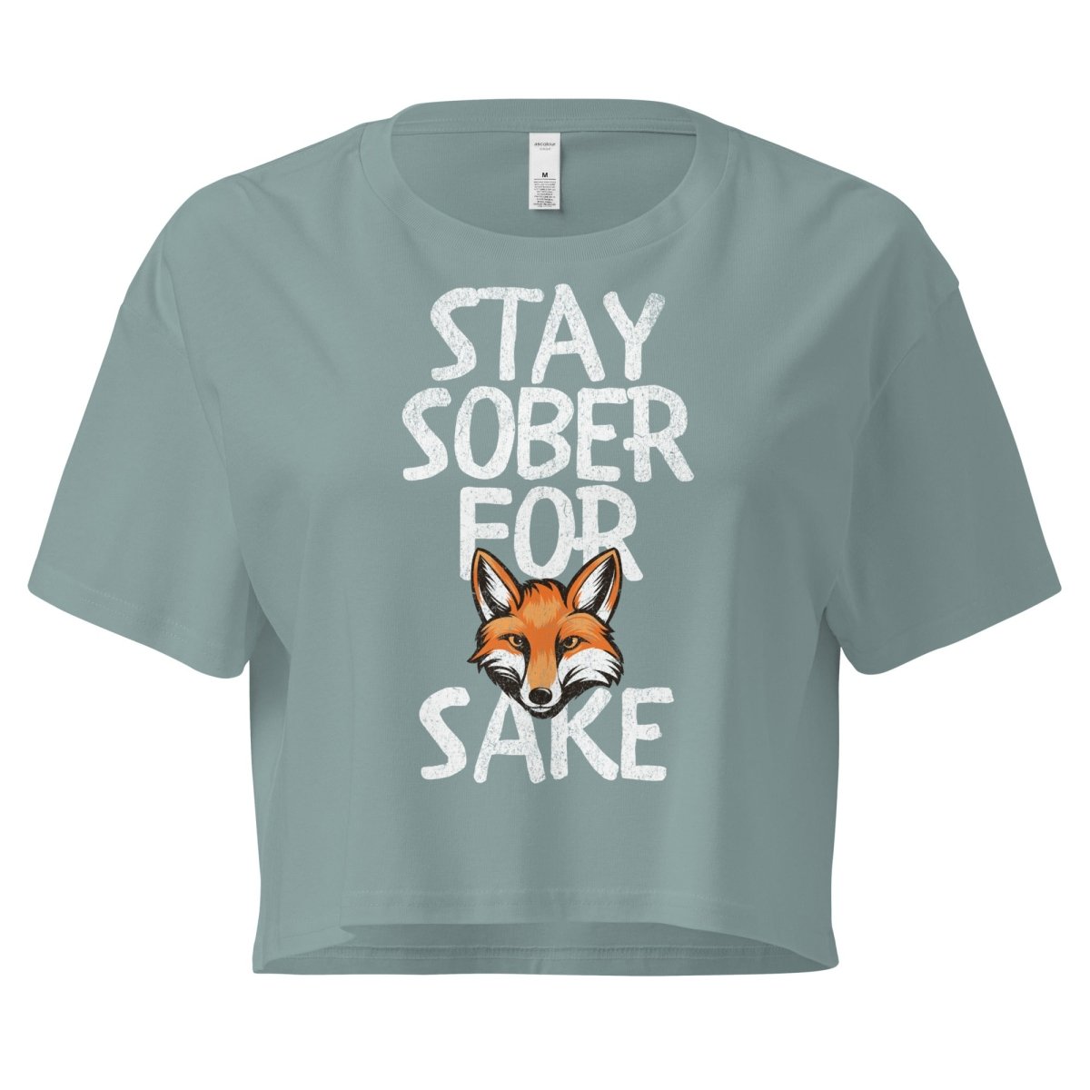 Stay Sober For Fox Sake Women's Crop Top - Trendy Casual Summer T-Shirt for Women, Perfect for Parties, Festivals and Everyday Wear