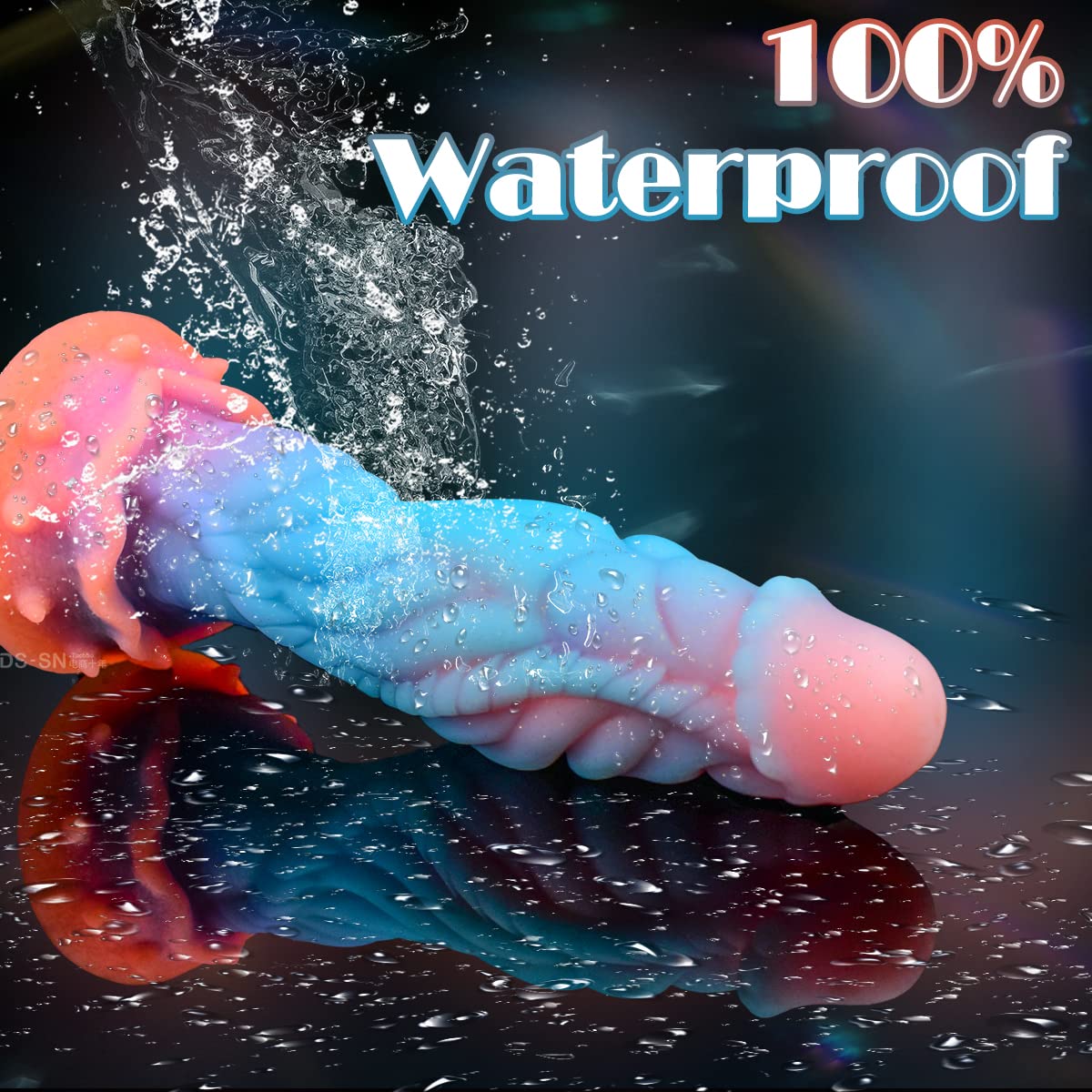 9.1 Inch Glow in The Dark Fantasy Dragon Monster Dildo - Multi-Texture Animal Alien Adult Toy with Strong Suction Cup for Women & Men - Perfect for Roleplay, BDSM, and Solo Pleasure