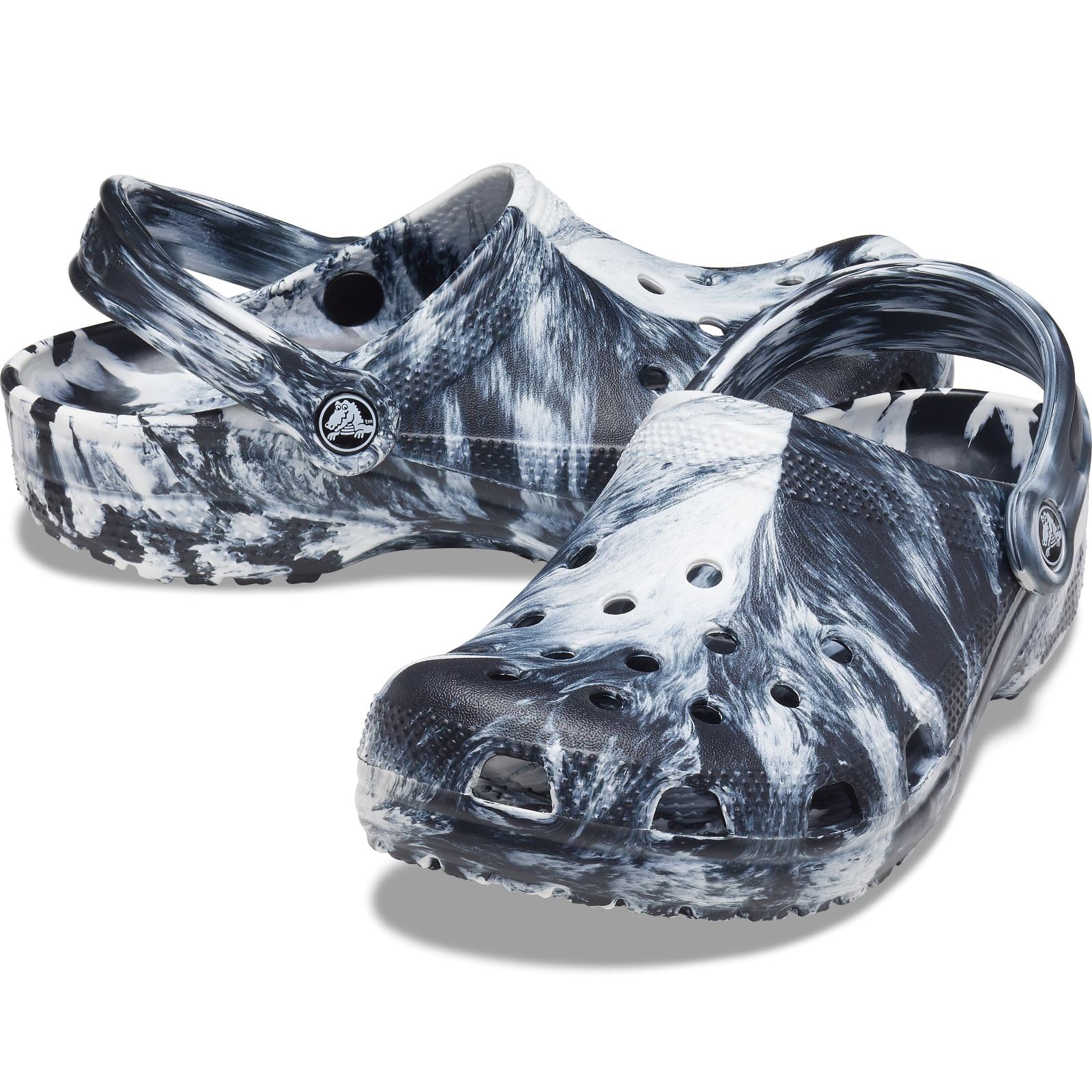 Crocs Unisex Classic Marbled Tie-Dye Clog | Comfortable Slip-On Water Shoes for Men & Women | Perfect for Beach, Pool, and Casual Wear