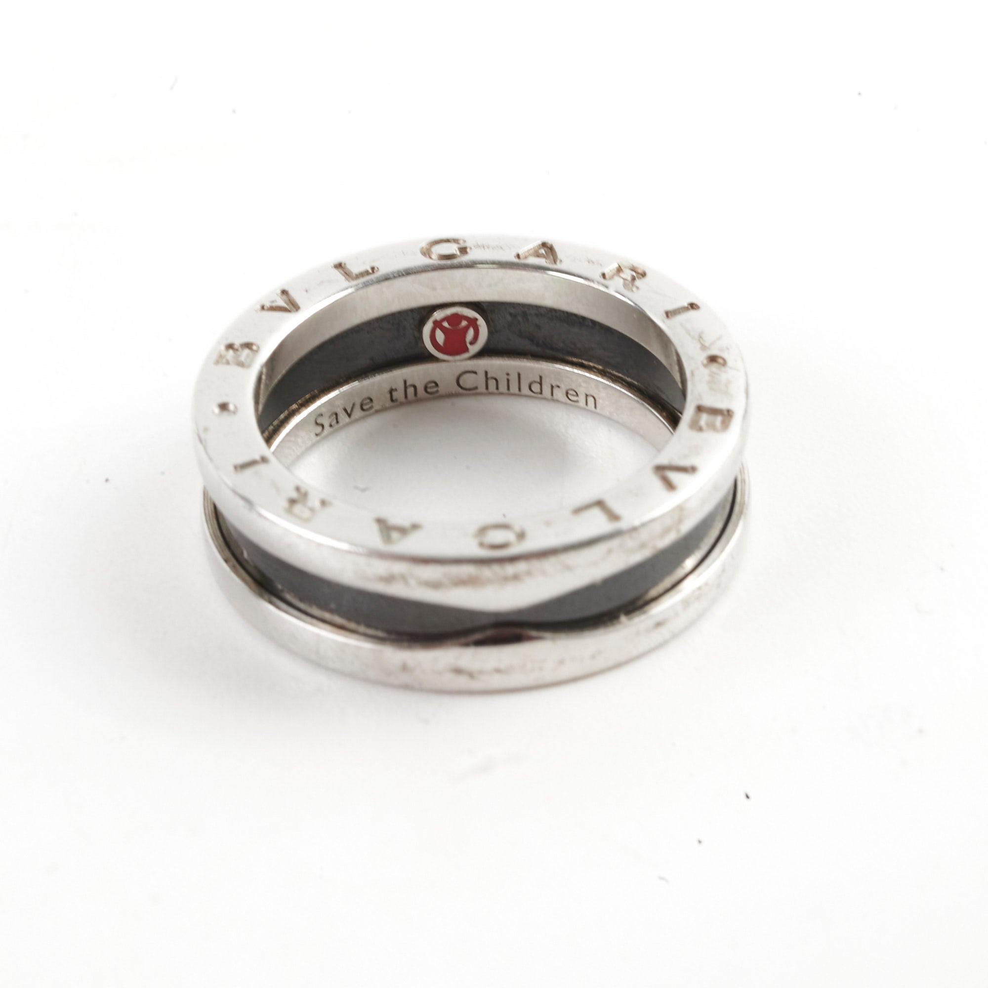 Bvlgari Save The Children Silver Ring Size 54 - Elegant Charity Jewelry for Women, Perfect for Gifts, Special Occasions & Everyday Wear