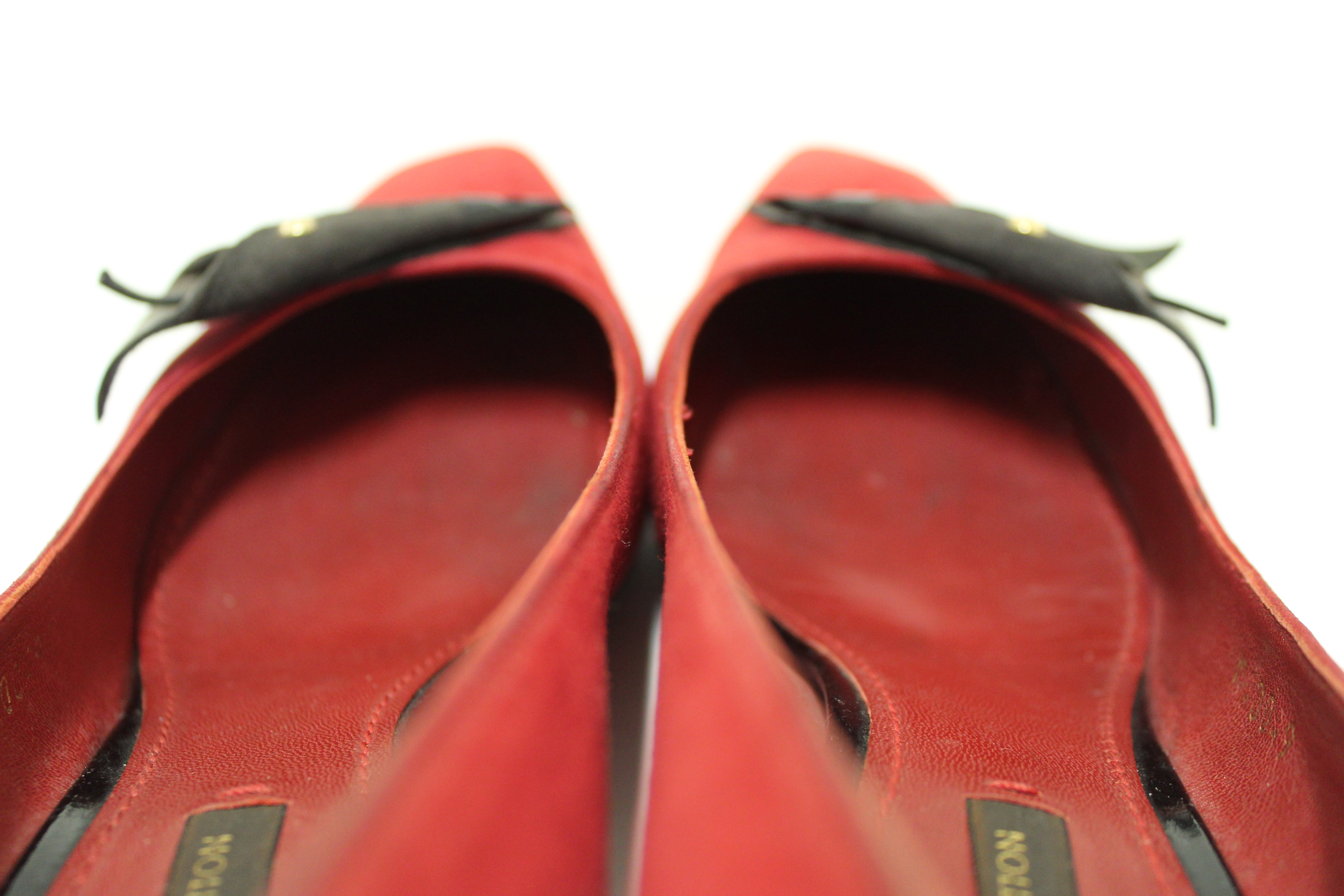 Authentic Louis Vuitton Deep Red Suede Leather Heel Shoes Women's Size 38 | Luxury High Heels for Parties, Weddings & Evening Events