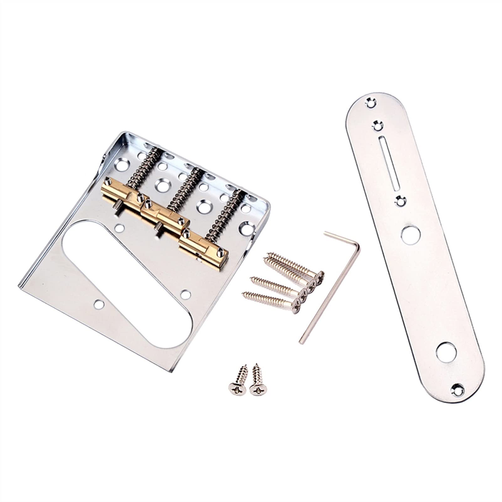 Vintage Chrome TL-Style Electric Guitar Bridge & Replacement Parts - High-Quality Guitar Hardware for Rock, Blues & Stage Performances