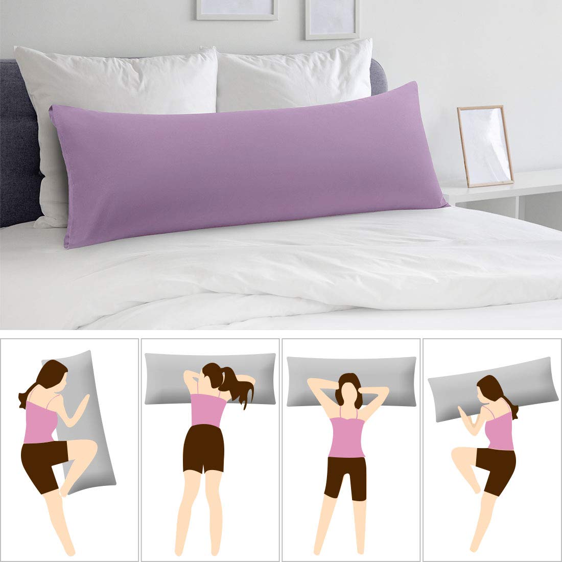 PiccoCasa Soft Full Body Pillow Case - 20