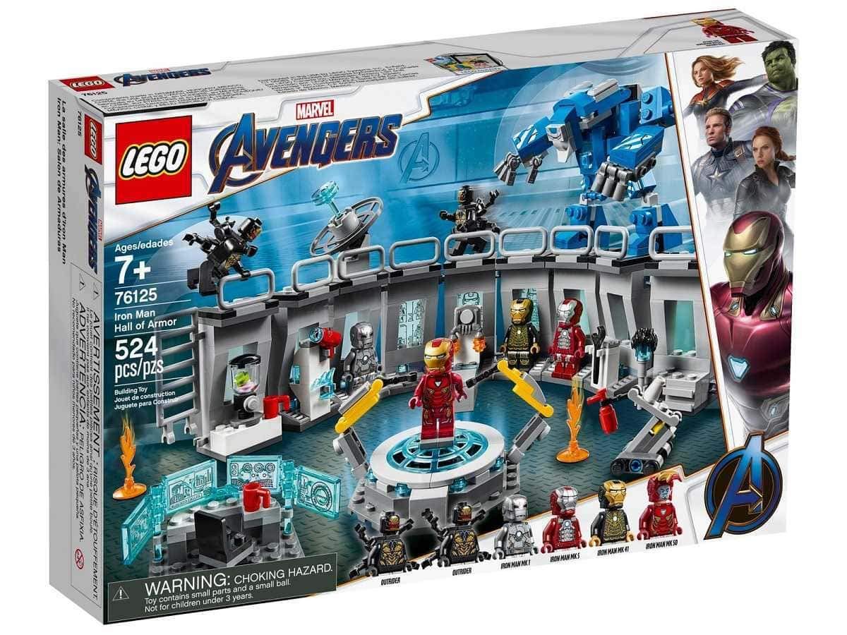 LEGO Marvel Avengers Iron Man Hall of Armor Building Kit 76125 - Tony Stark Iron Man Suit Collectible with 524 Pieces - Perfect for Superhero Fans & Marvel Collectors Display
