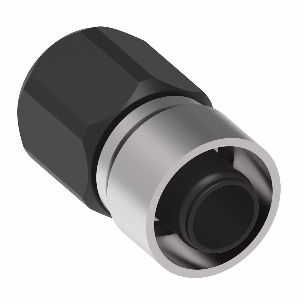 Aeroquip FBL4215 AN 12 Straight Black Crimp Hose Fitting - Perfect for Hydraulic Systems, Industrial Machinery & Automotive Applications