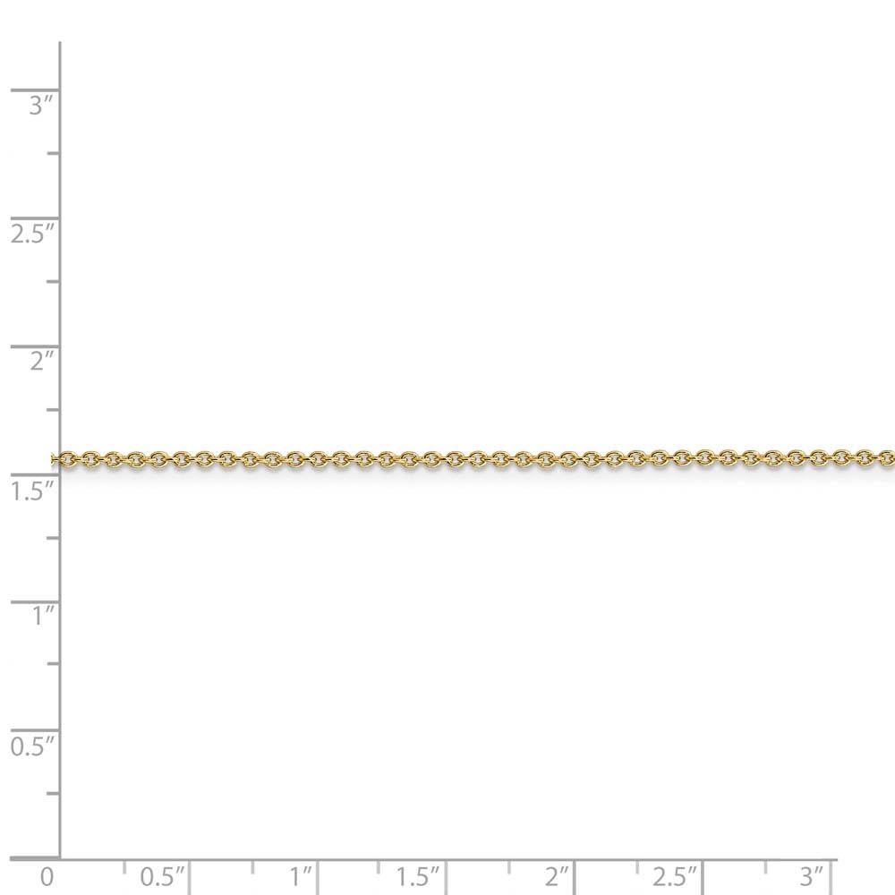 The Black Bow 1.4mm 14k Yellow Gold Solid Classic Cable Chain Necklace for Women - Perfect for Everyday Wear, Gifts, and Special Occasions