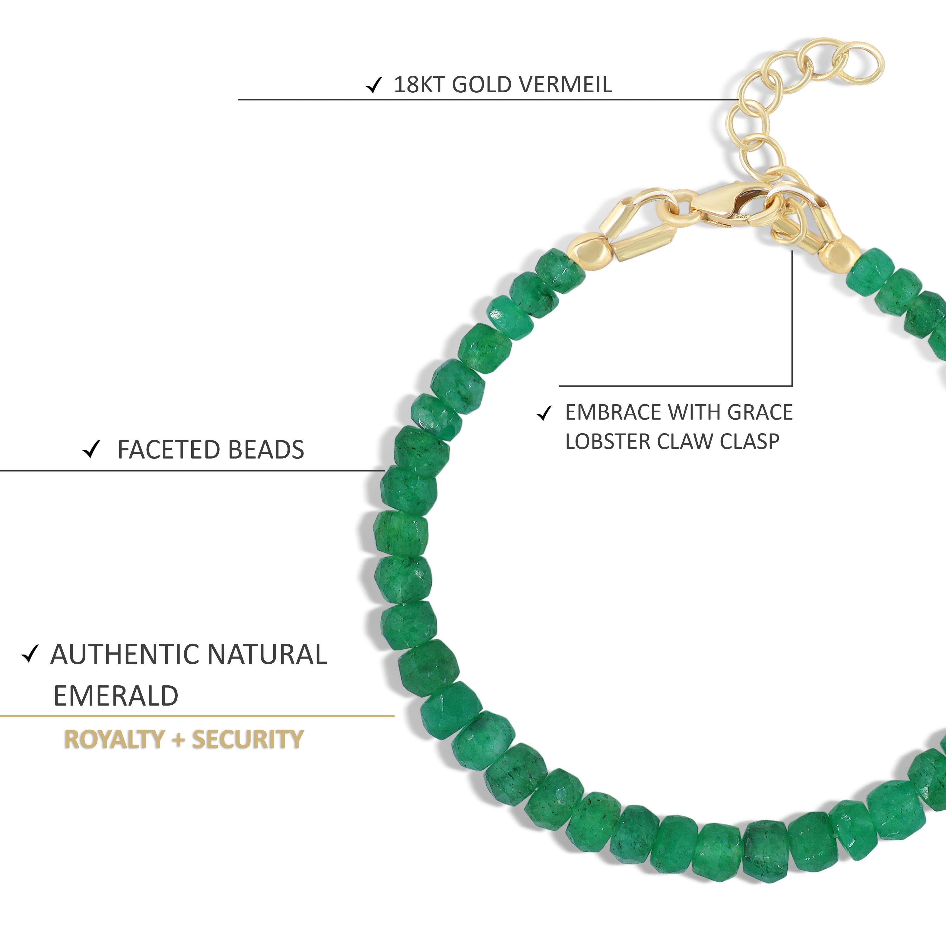 Grace in Green Emerald Beaded Bracelet - Elegant Handmade Jewelry for Women | Perfect for Weddings, Parties & Special Occasions