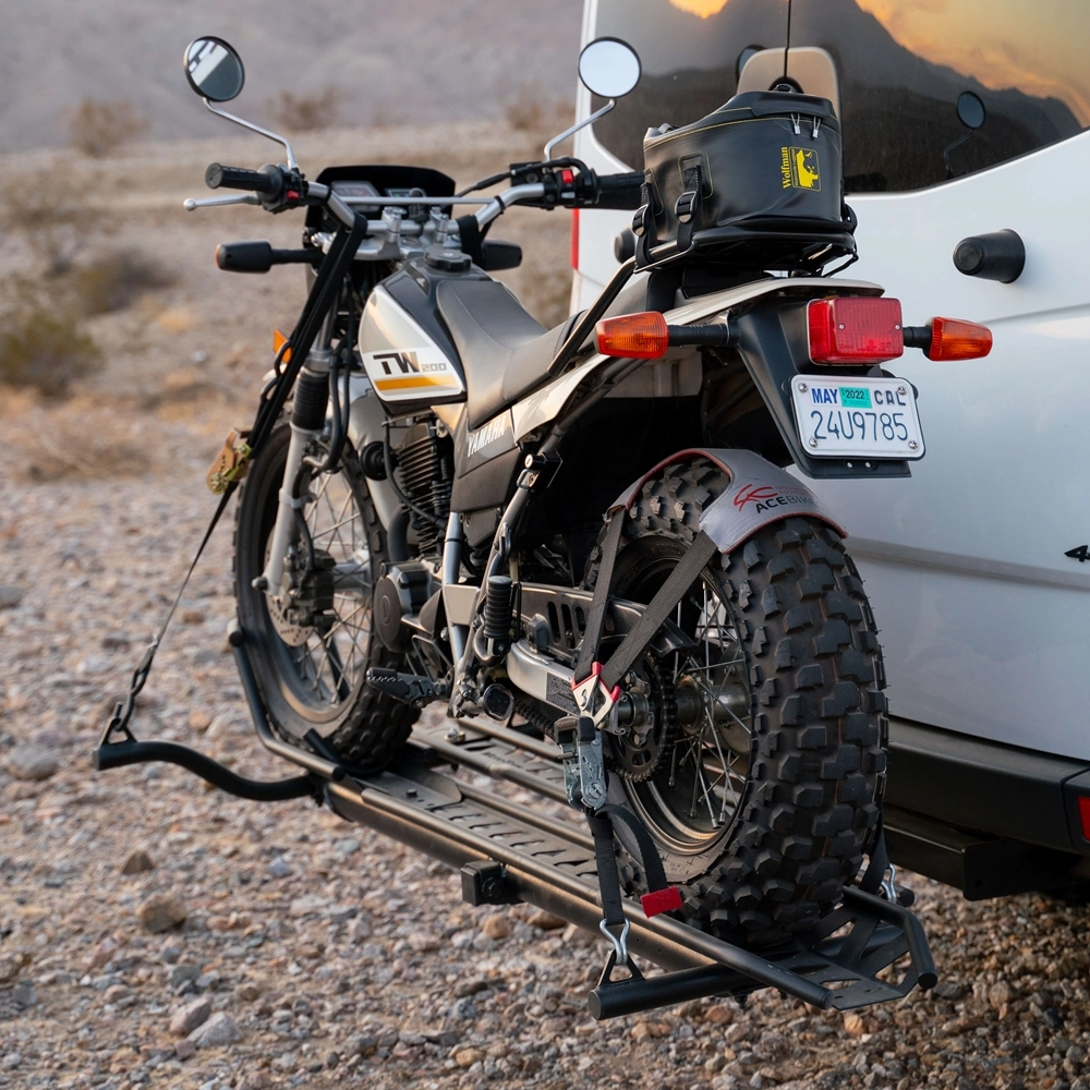 Max+ Heavy Duty Motorcycle Carrier Hitch Mount - 600 lbs Capacity for ATV, Dirt Bike & Scooter - Perfect for RV, Truck & SUV Transport