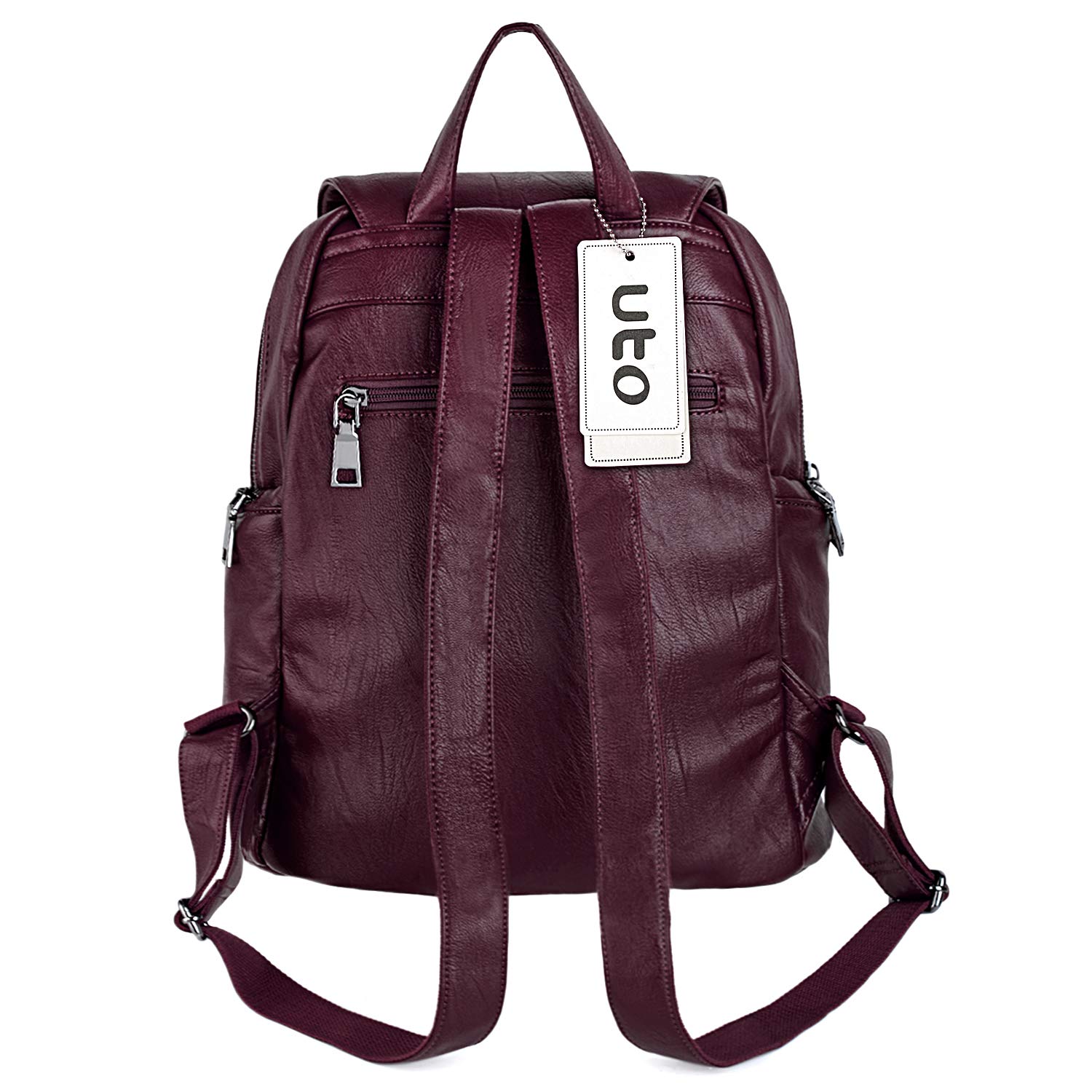 UTO Women's Faux Leather Large Capacity Backpack - Stylish & Durable for Work, Travel & Everyday Use