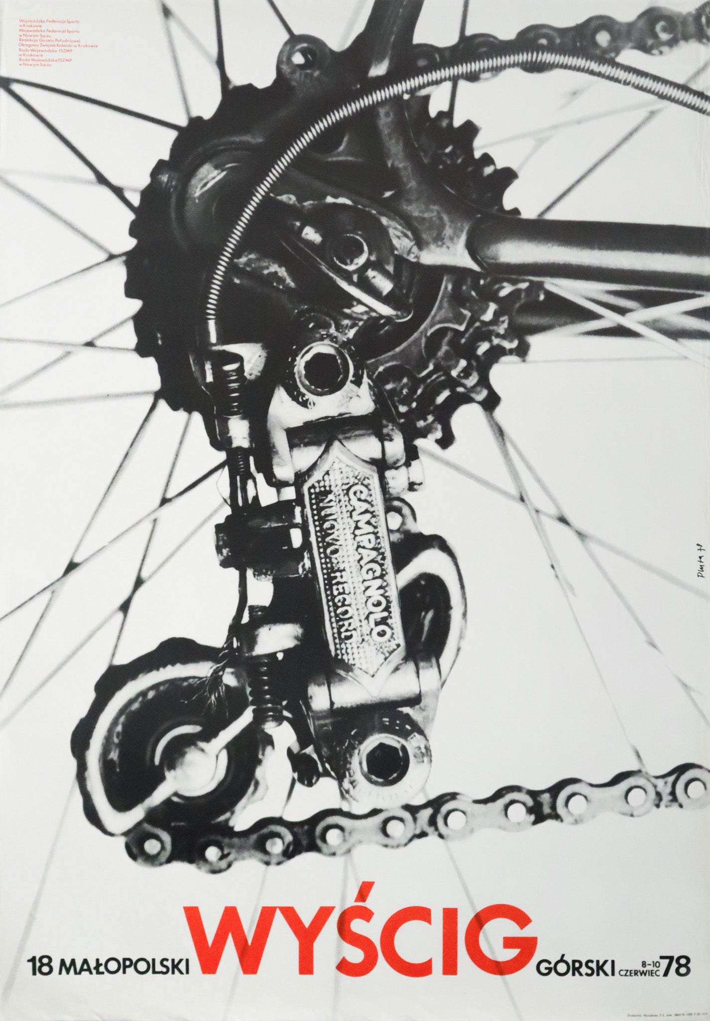 1978 Polish Cycling Sport Poster - Wyscig Race Vintage Art Print - Provincial Sports Federations Collectible - Perfect for Home Decor, Office & Cycling Enthusiasts