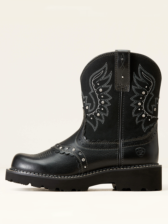 Ariat Women's Fatbaby Gembaby Western Boots - Madison Avenue Metallic Onyx (Style 10047011) | Comfortable Cowgirl Boots for Country Dancing, Rodeo & Western Fashion
