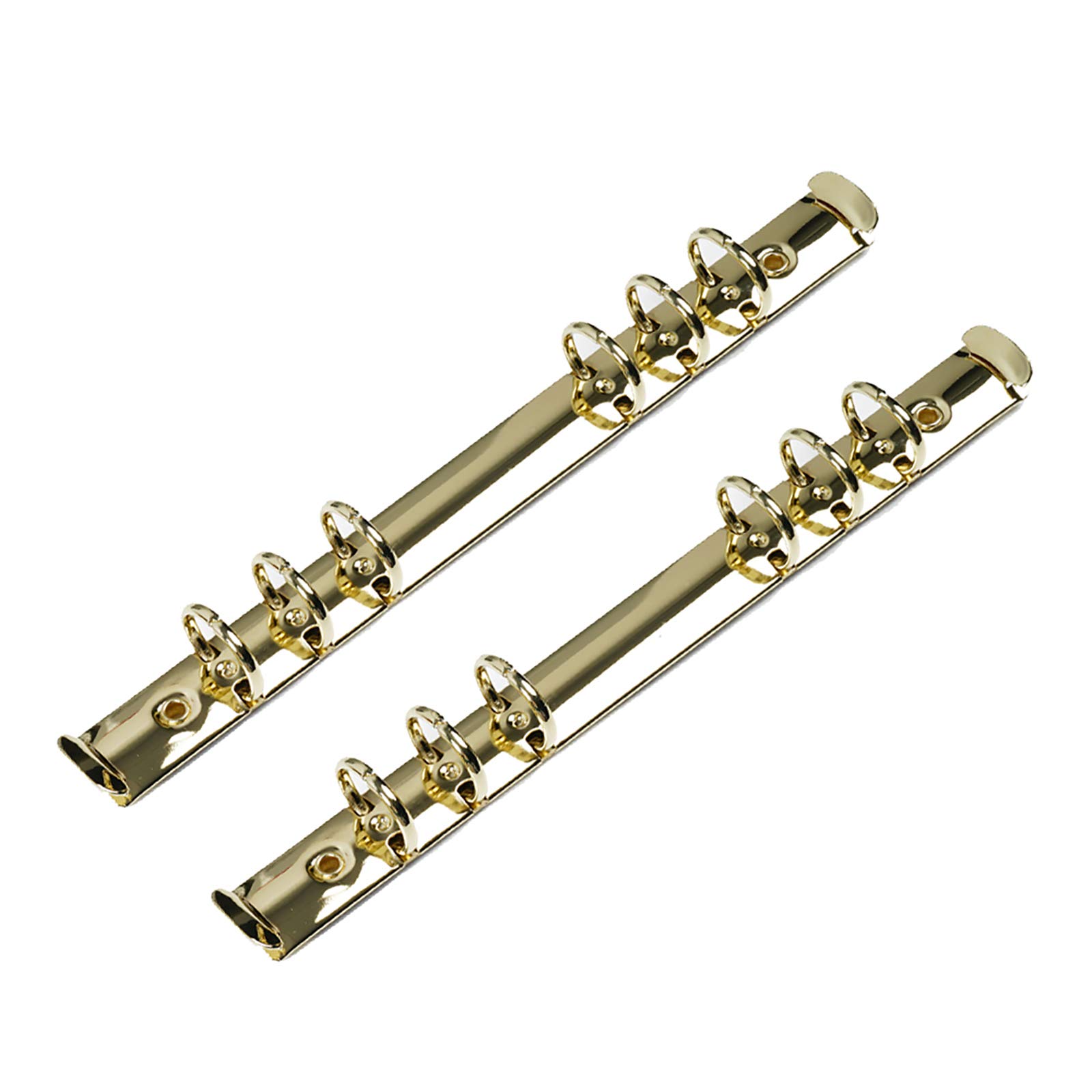 Moterm 2-Piece 6-Hole A5 Ring Binder Mechanism Replacement Kit - 19mm Gold Metal Binder Rings for Planners, Notebooks & Journals - Perfect for DIY Planner Repair & Office Organization