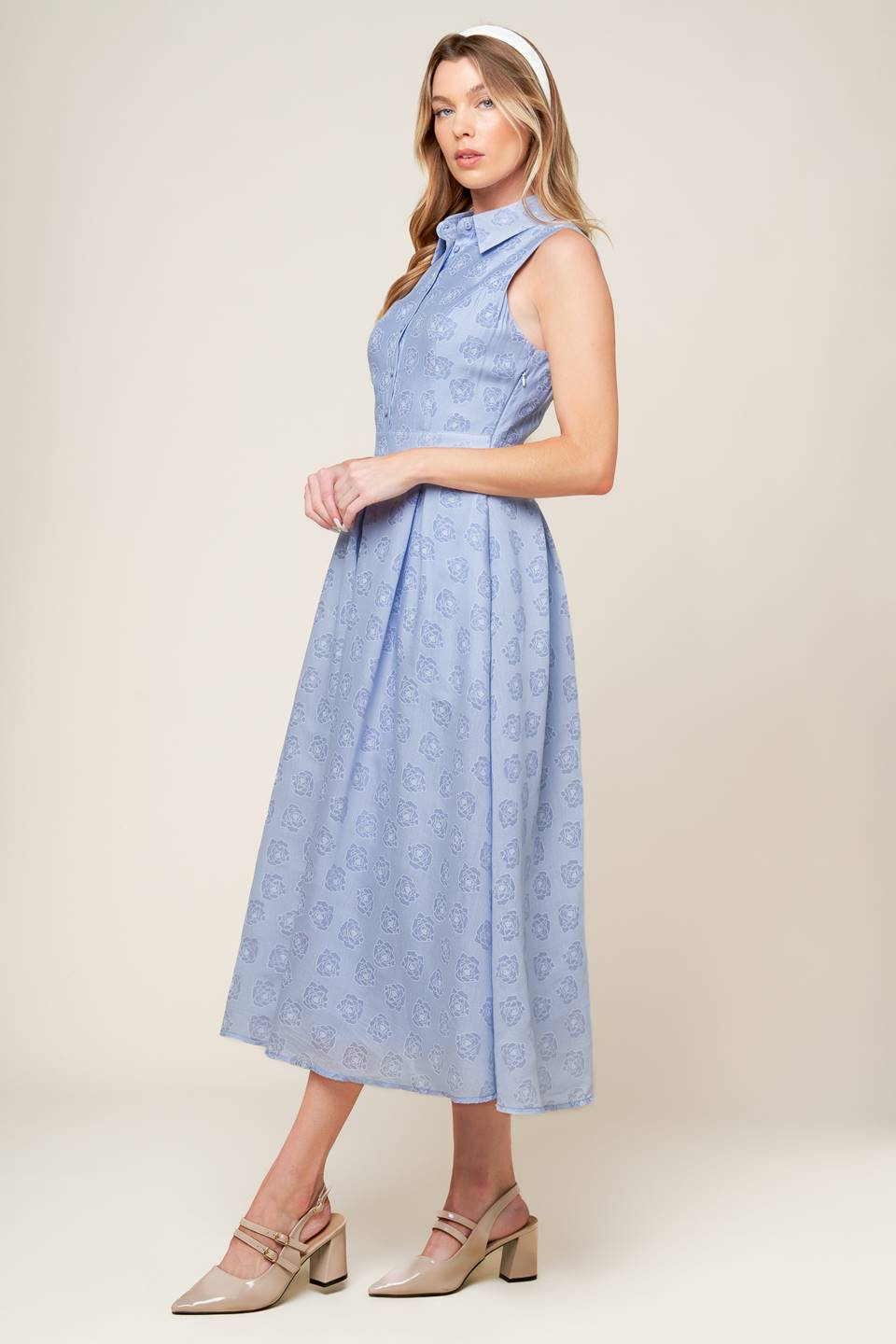 Elegant Woven Midi Dress for Women - Grand Entrance Style - Perfect for Weddings, Parties & Special Occasions