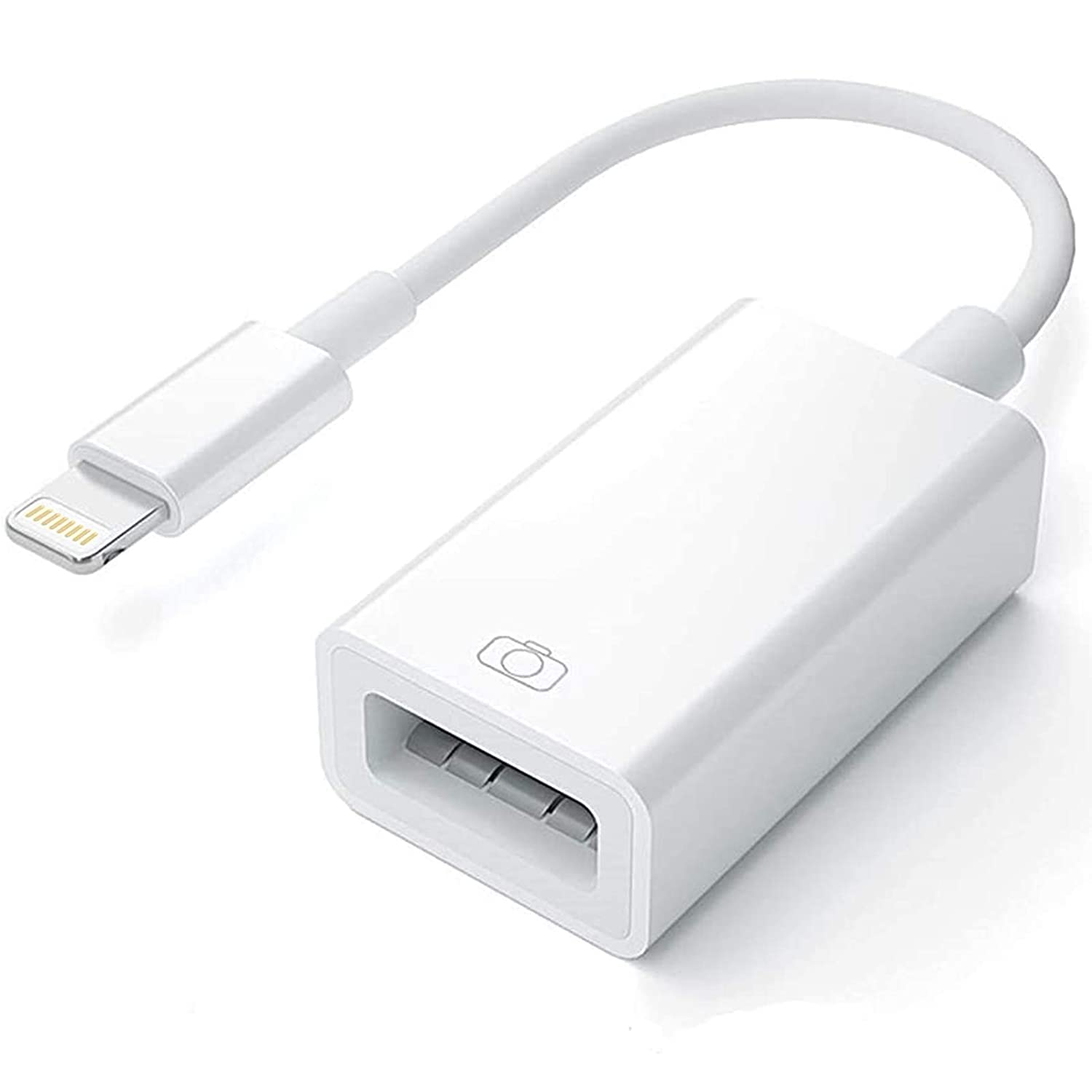 KPDP Lightning to USB 3.0 OTG Camera Adapter for iPhone iPad - Connect Card Reader, Flash Drive, Keyboard & Mouse - Perfect for Photo Transfer, File Sharing & Mobile Office Work
