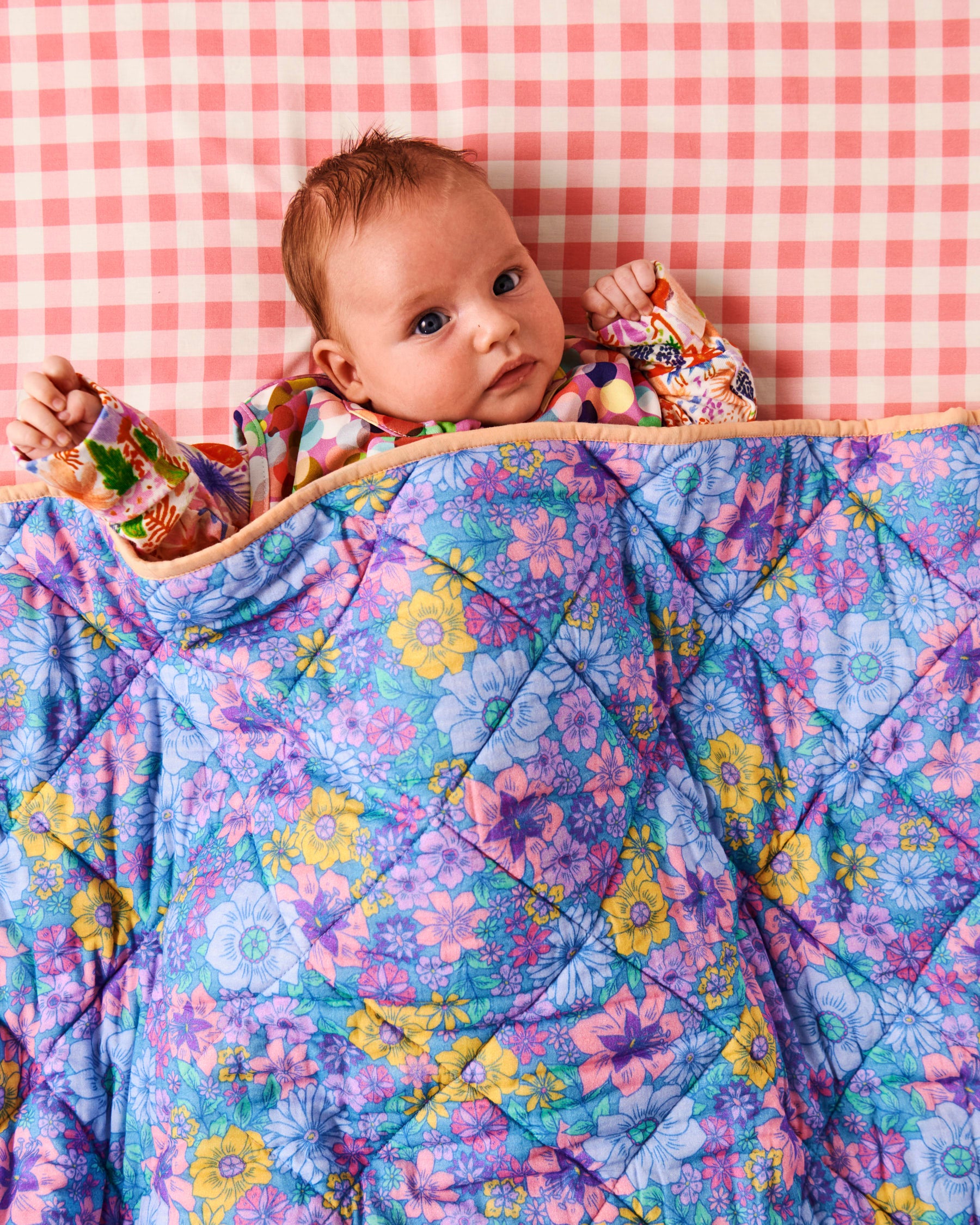 Organic Cotton Quilted Cot Bedspread - Soft & Breathable Nursery Bedding for Baby Cribs | Perfect for Newborns, Toddlers & Daycare Use