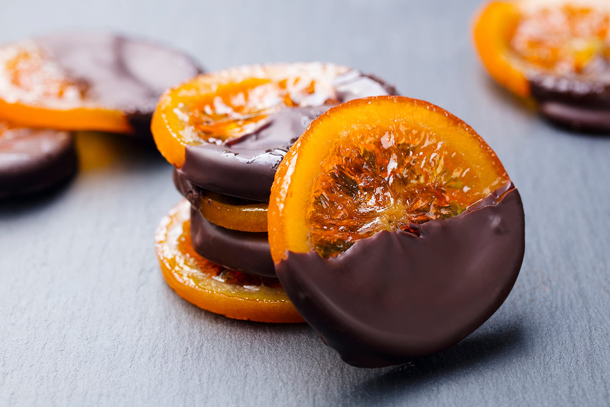 Amifruit Candied Orange Slices 2.2 lb - Gluten Free, GMO Free, Trans Fat Free - Sweetened Orange Slices in Sugar Syrup - Perfect for Baking, Snacking & Gift Giving