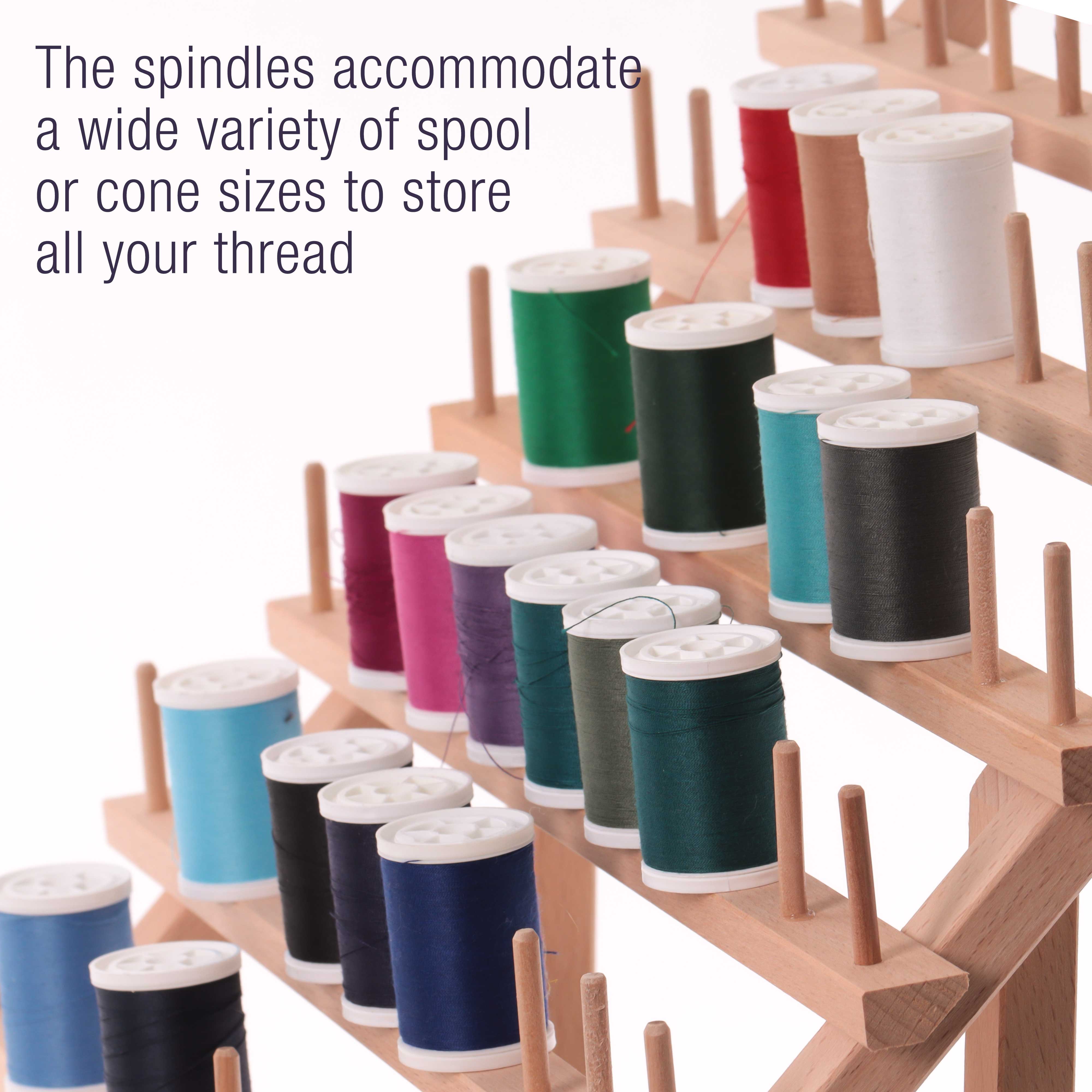 Premium 120 Spool Wooden Thread Holder - Sewing & Embroidery Thread Storage Organizer for Craft Room, Quilting & DIY Projects - Perfect for Knitting, Crochet & Fabric Art Supplies Organization