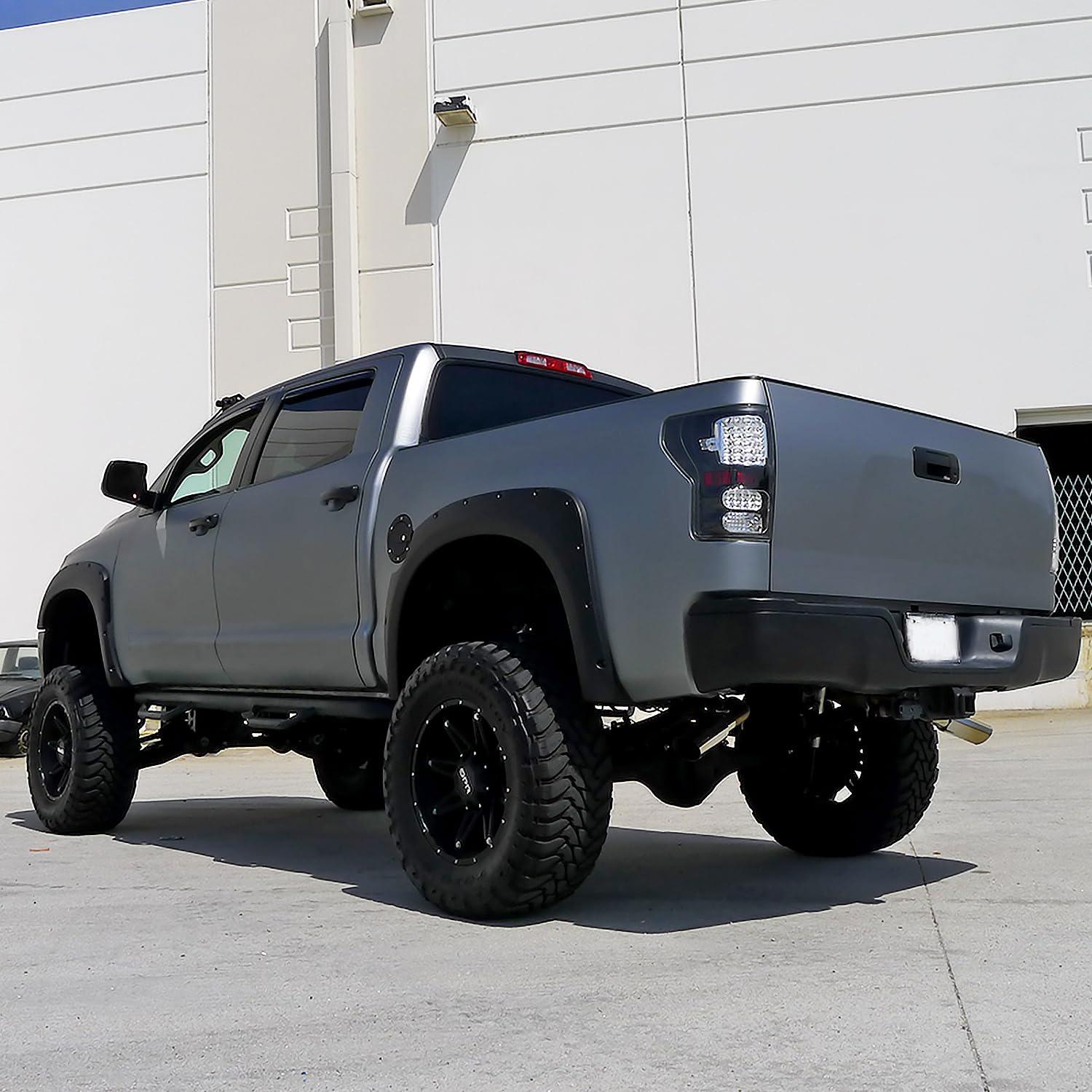 Spec-D Tuning Black LED Tail Lights for 2007-2013 Toyota Tundra - Left & Right Pair Assembly - Enhanced Visibility & Style for Night Driving & Custom Truck Builds