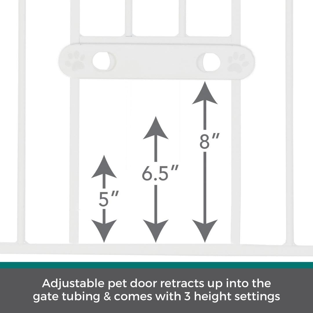 North States EasyPass Walk-Thru Pet Gate - Adjustable Dog Gate 29.75-37.5