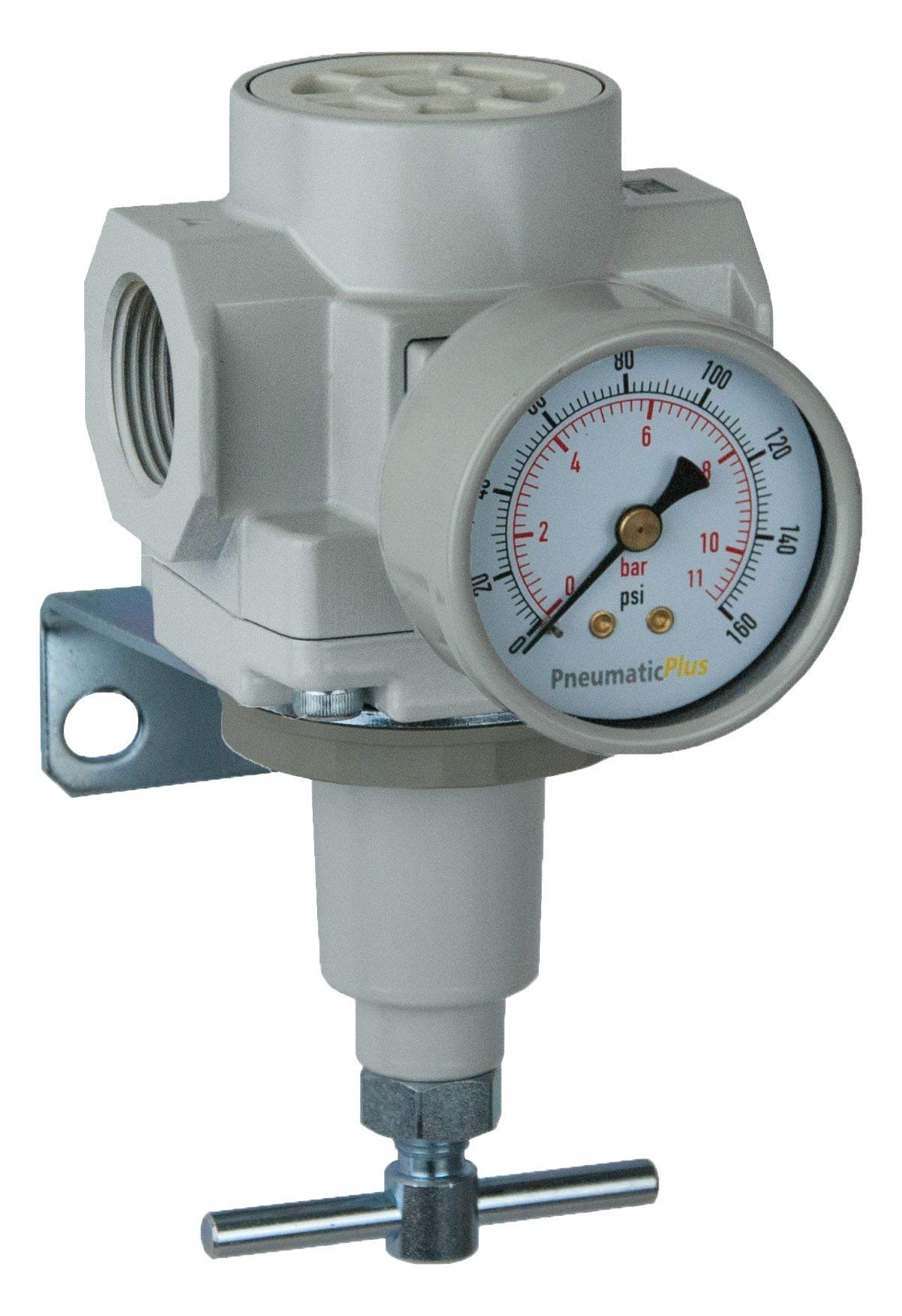 PneumaticPlus SAR Series T-Handle Air Pressure Regulator 1