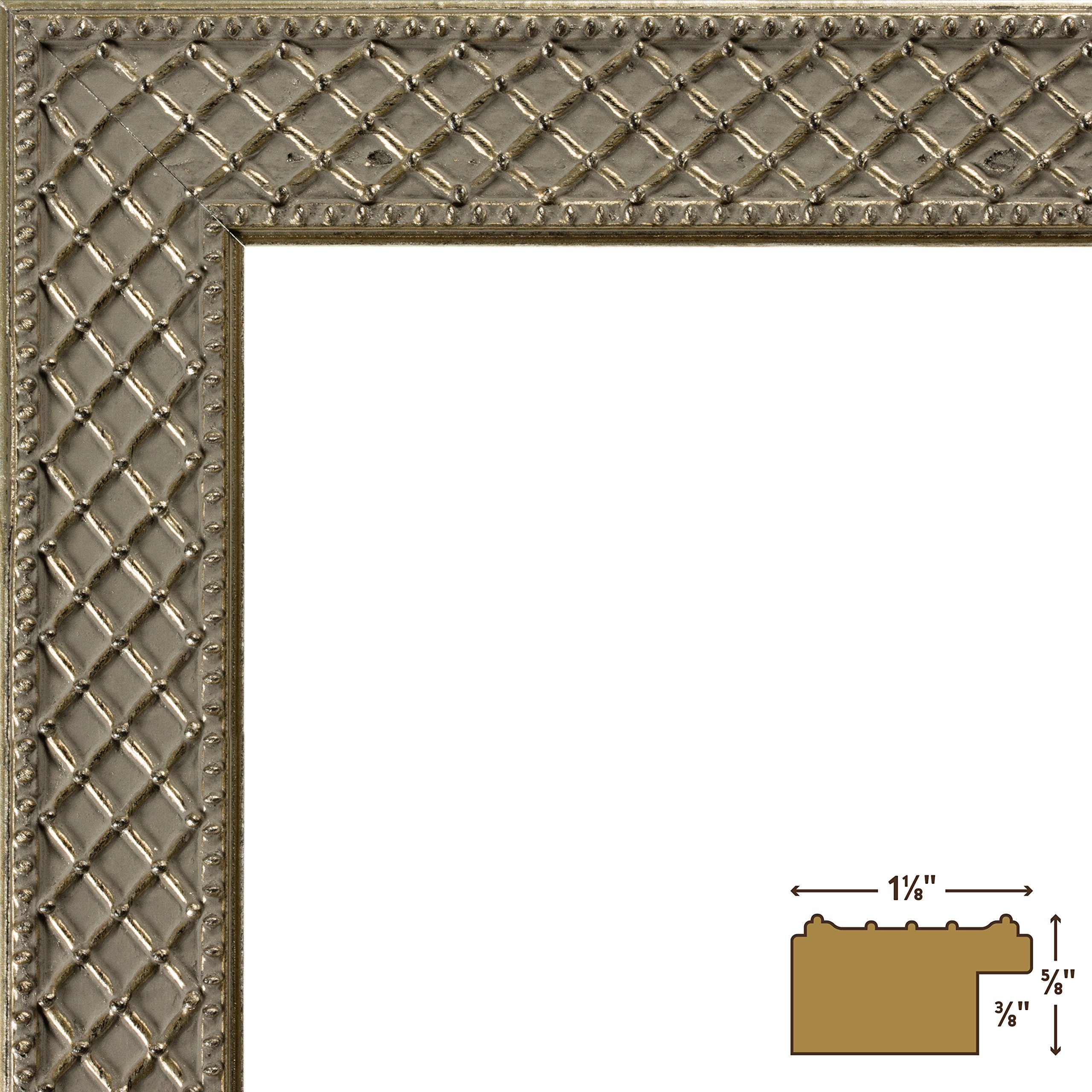 Craig Frames Lenox - Antique Silver Solid Wood Picture Frame 20x24 Inch - Perfect for Wall Art, Family Photos & Home Decor