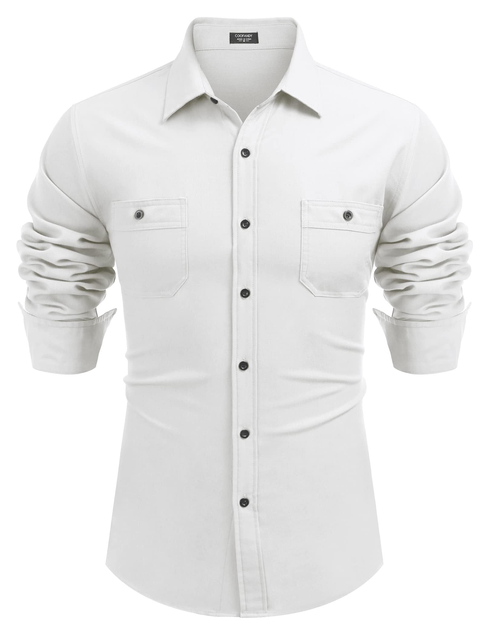 COOFANDY Men's Casual Button Down Shirts - Long Sleeve Wrinkle Free Dress Shirts for Business & Office Wear - Perfect for Work, Date Night & Formal Occasions