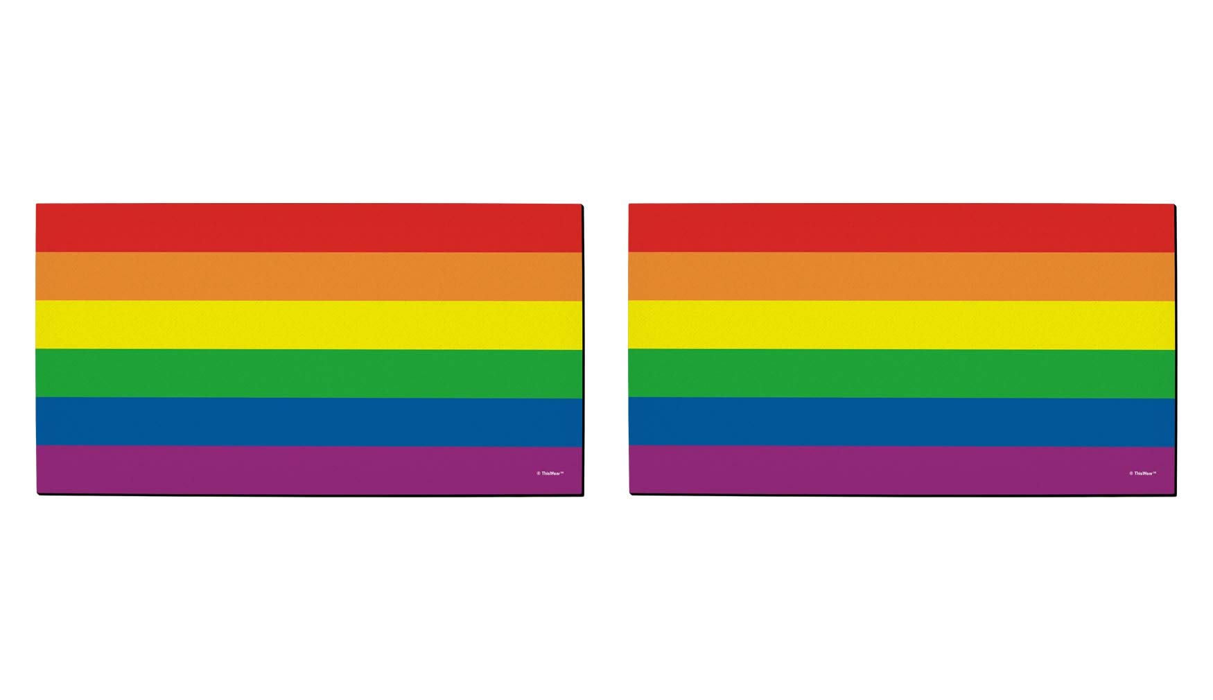 2-Pack Rainbow Pride Doormat Set - LGBTQ+ Flag Welcome Mat for Front Door, Porch & Home Decor - Perfect for Pride Month, Parades & Ally Support