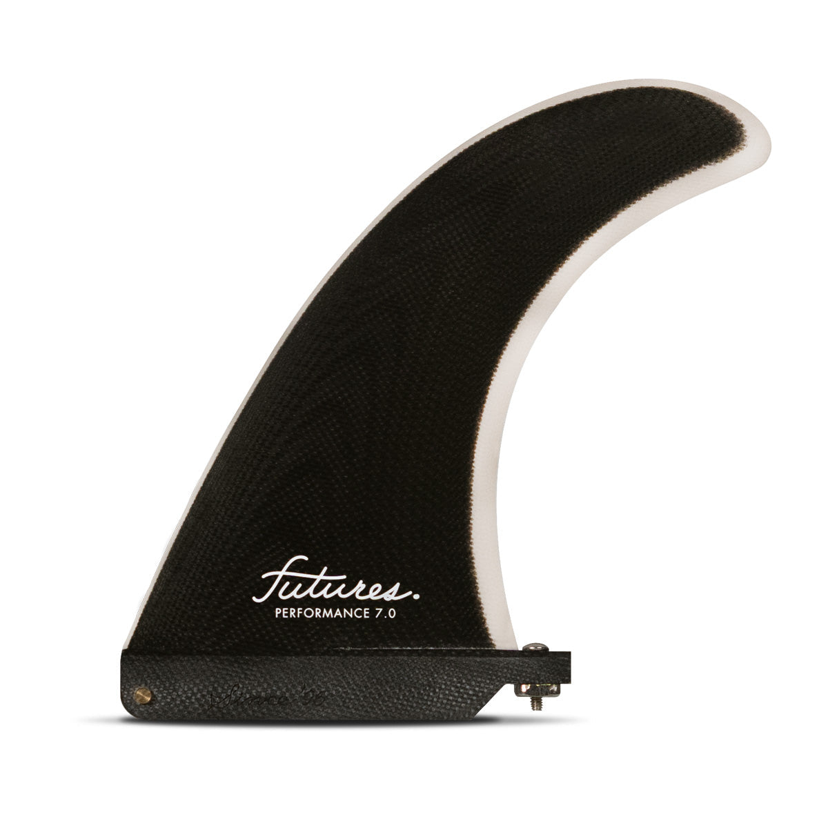 FUTURES Performance 7.0 PG Fiberglass Surfboard Fin - Single Fin for Surfing - Black/Grey - Ideal for Classic Longboards & Retro Surfing Styles