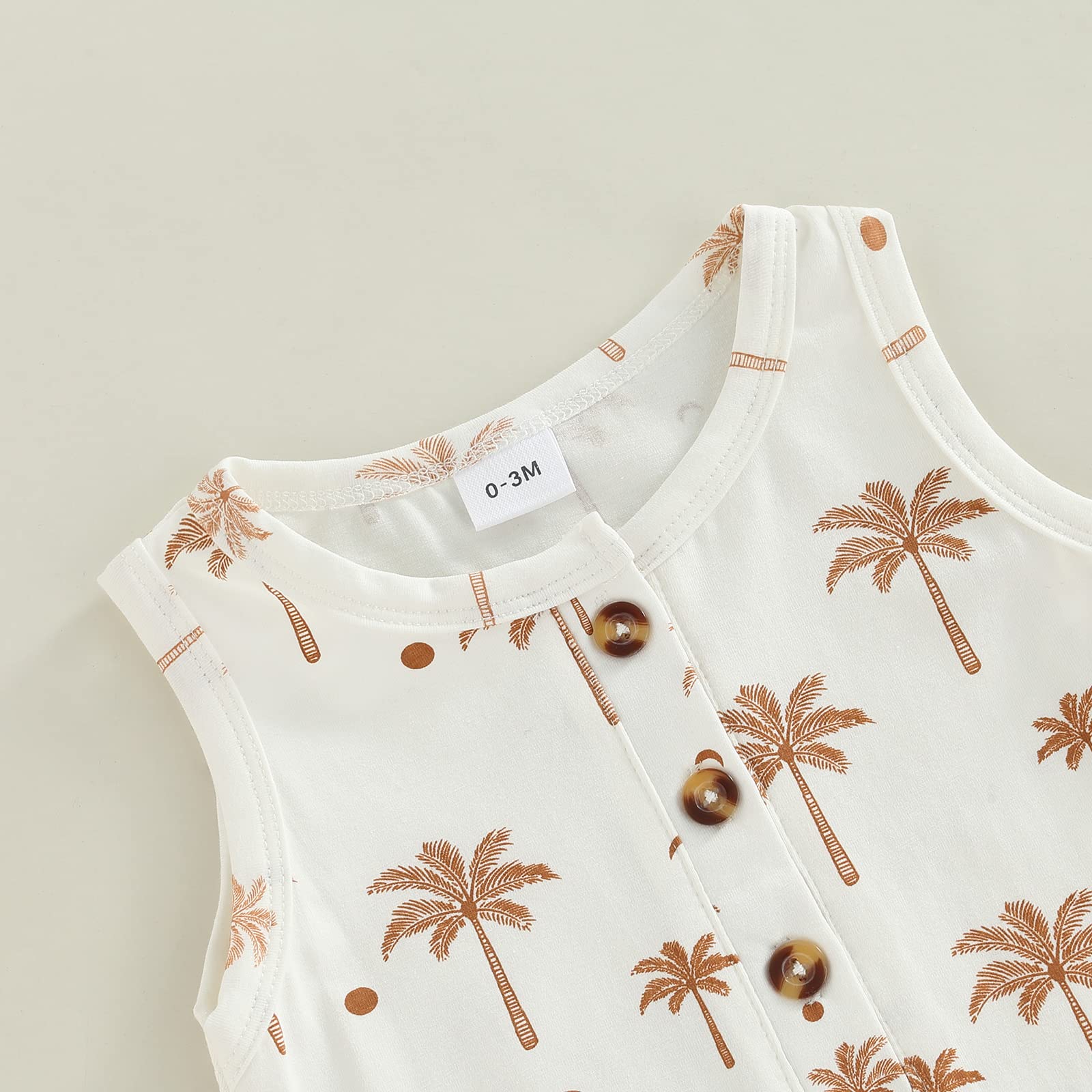HengShunRui Baby Romper Sleeveless Jumpsuit - Cute Print Outfit for Newborn Boys & Girls 0-12 Months | Summer Infant Clothes for Playtime, Beach & Family Photos