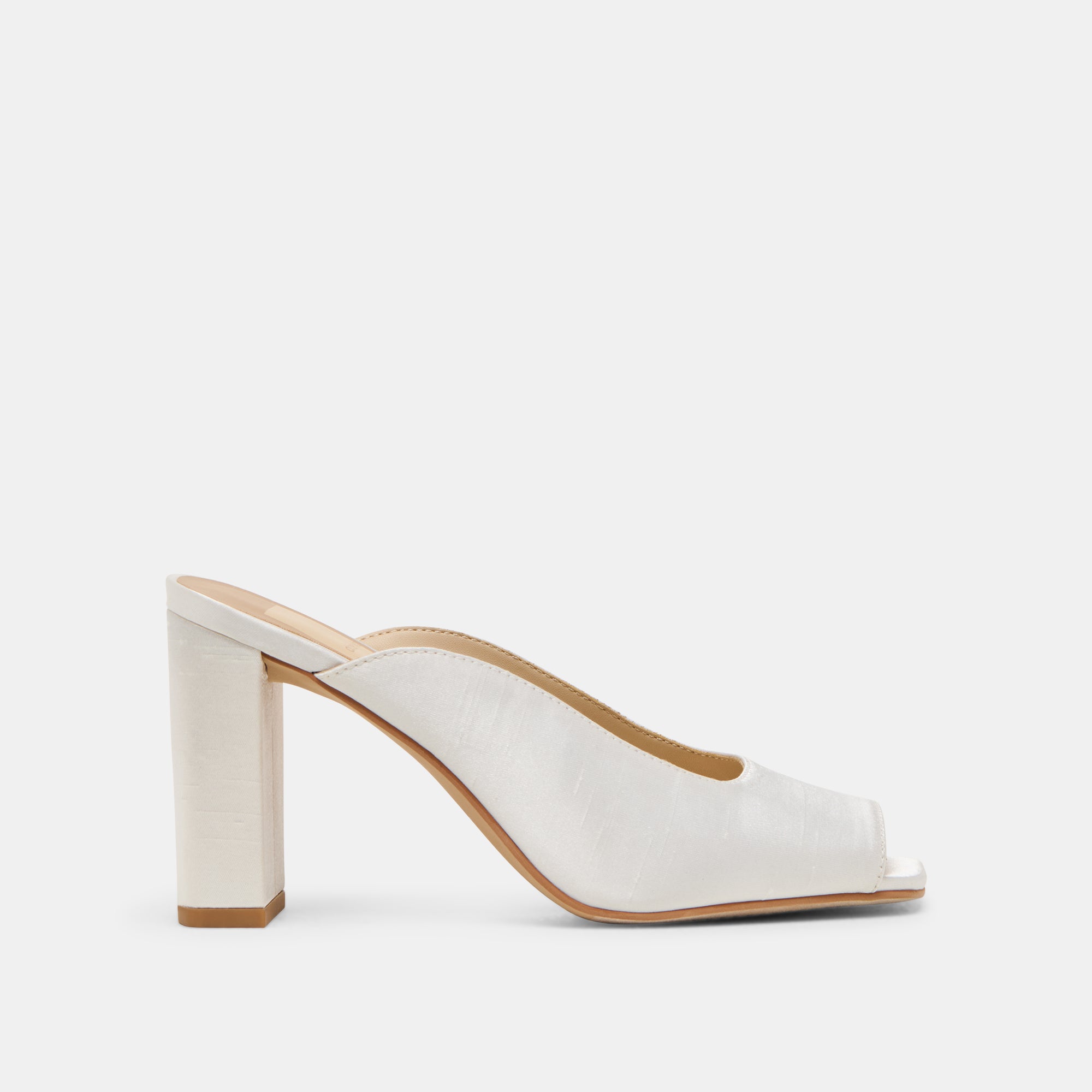 SABELA Women's Off-White Satin High Heels - Elegant Pointed Toe Pumps for Weddings, Parties & Special Occasions