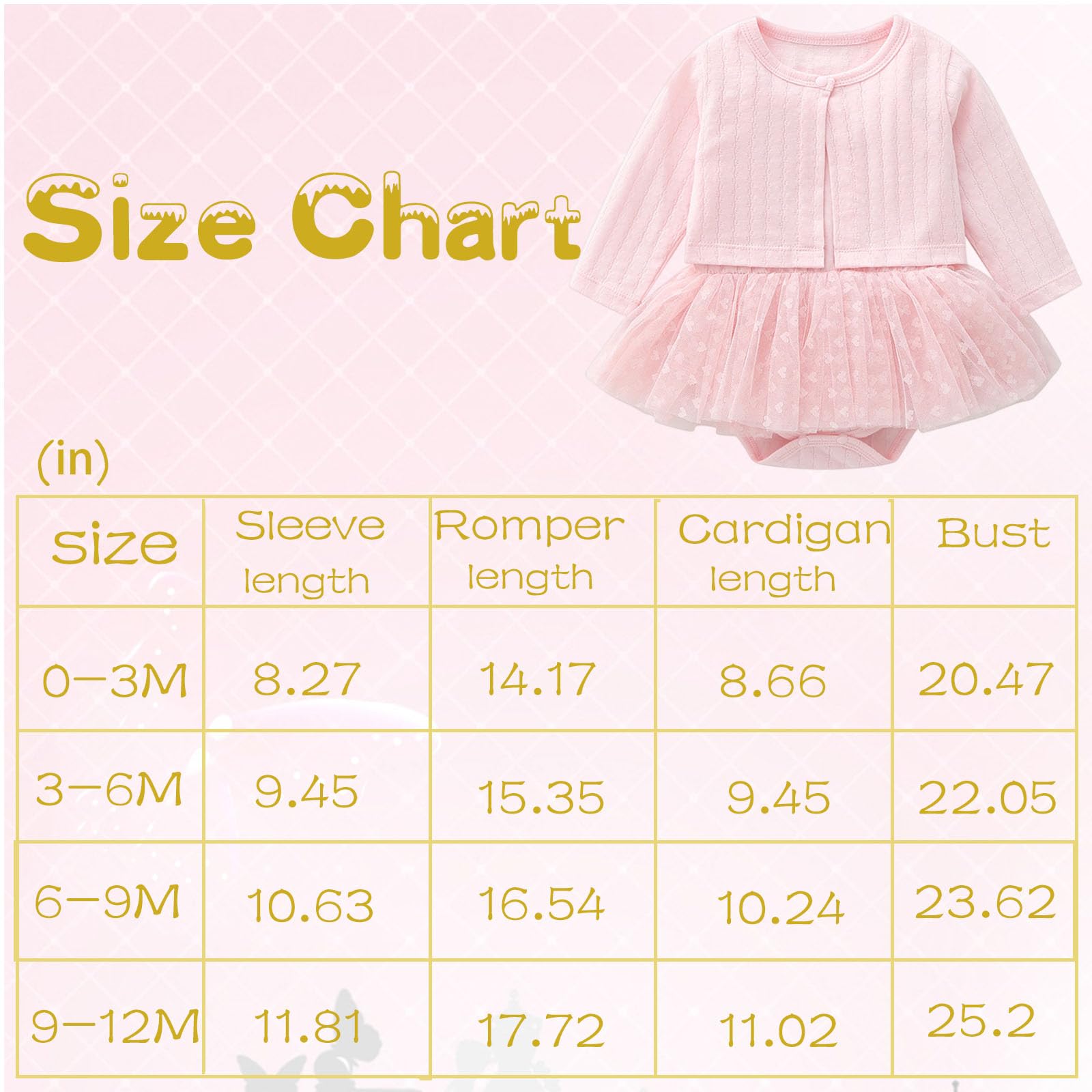 Adorable 2-Piece Newborn Baby Girl Outfit - Pink Sleeveless Tutu Dress & Long Sleeve Cardigan Set | Perfect for Photoshoots, Birthday Parties & Special Occasions
