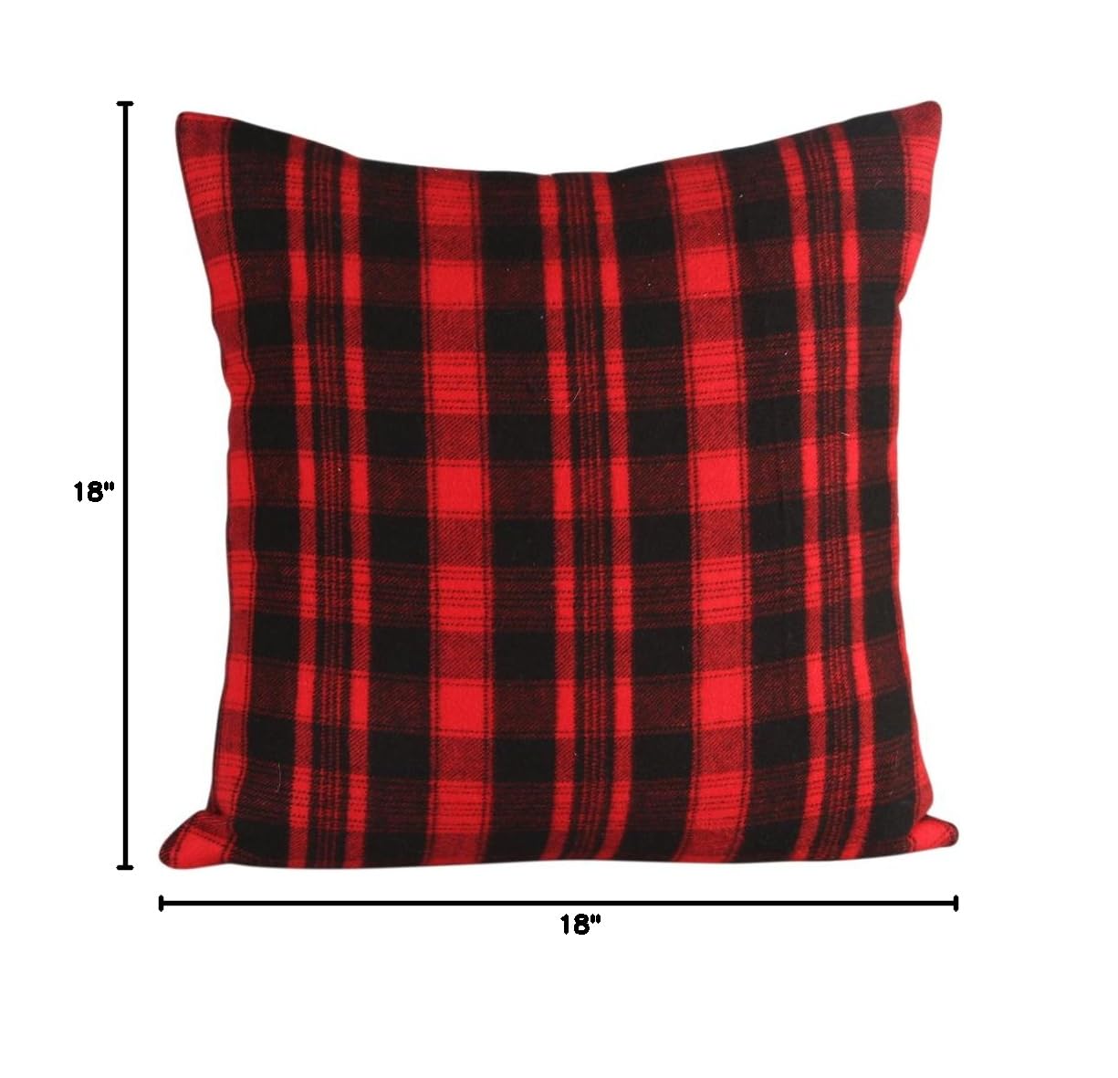 Stylish Aspen Plaid Decorative Pillow in Red & Black - Perfect for Sofa, Bed, or Home Decor