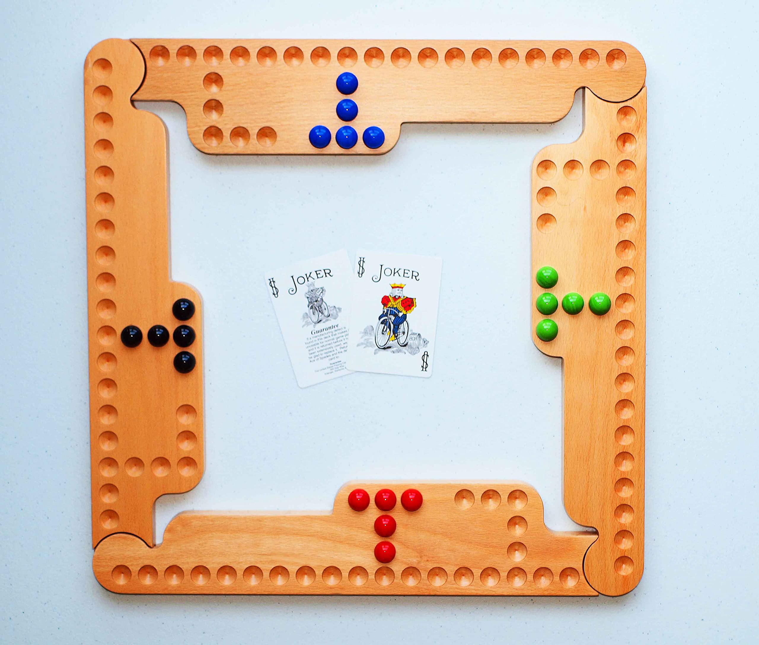 Jokers & Marbles Board Game for 2-6 Players - Fun Family Strategy Game for Parties, Game Nights & Indoor Entertainment