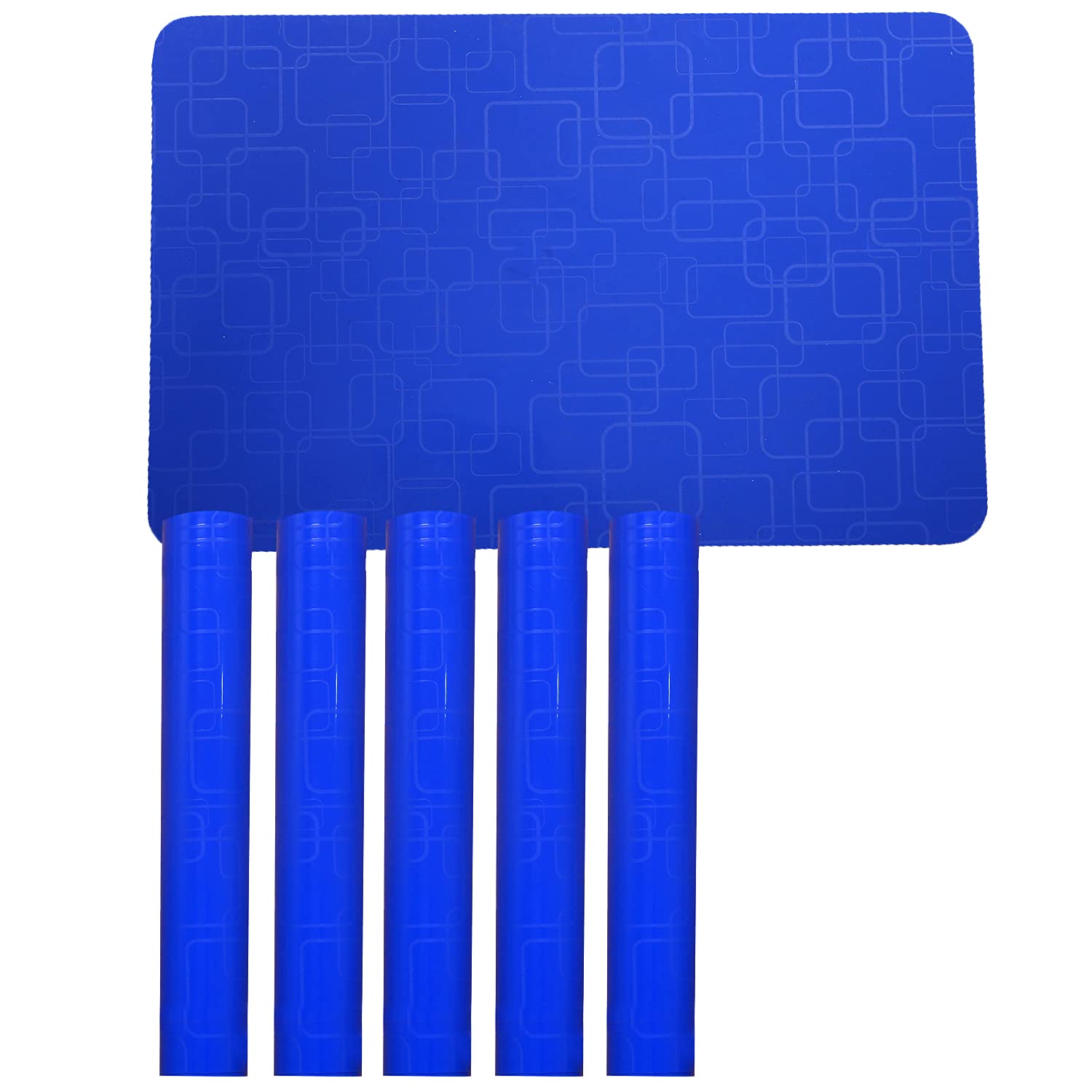 Kuber Industries PVC Placemats Set of 6 - Waterproof, Easy Clean Dining Table Mats for Kitchen & Home Decor (Blue) | Perfect for Everyday Meals, Dinner Parties & Holiday Gatherings
