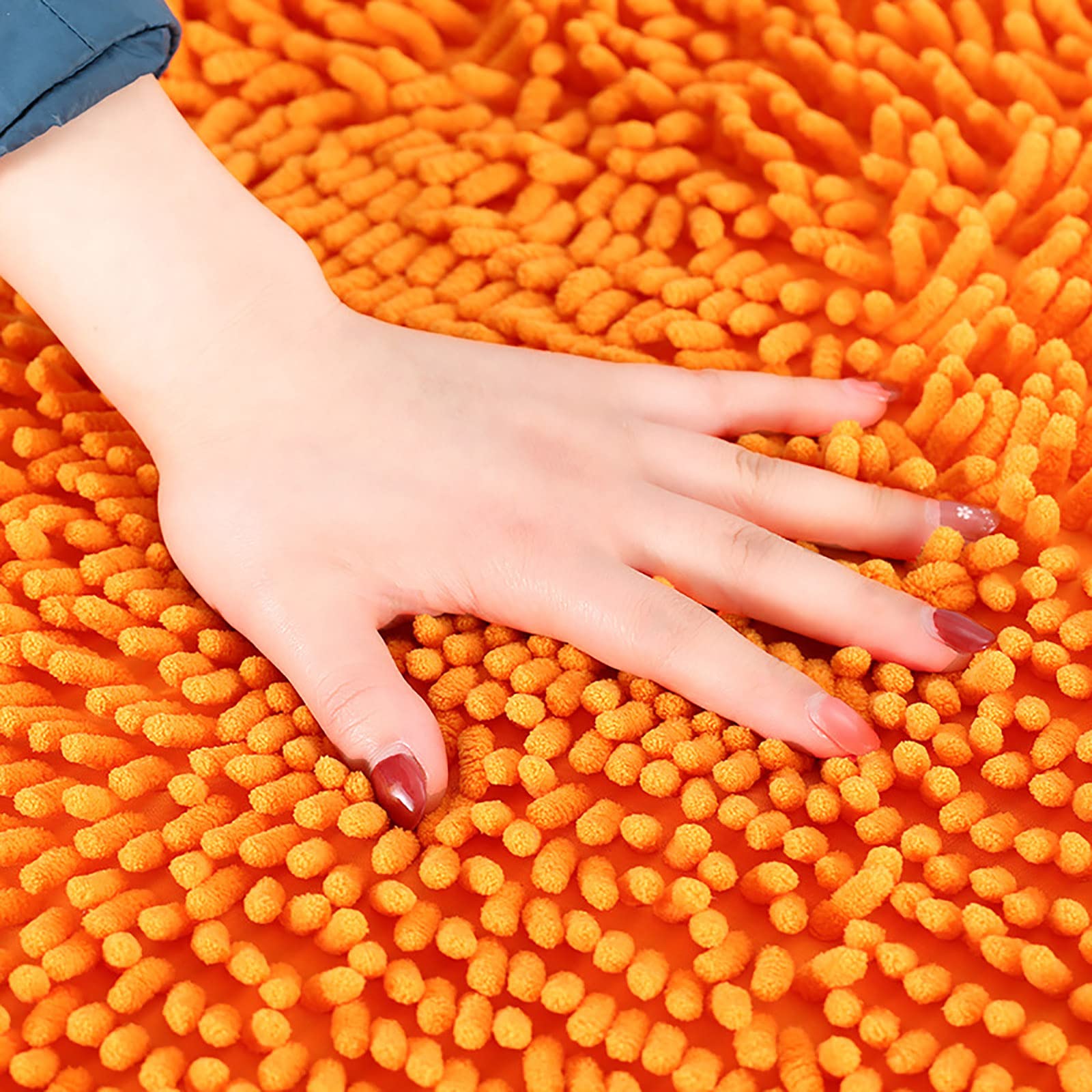 Heart Shaped Caterpillar Bath Rug - Ultra Soft Absorbent Plush Fluffy Carpet, Non-Slip Washable Floor Mat for Bathroom, Tub, Shower & Entrance - Yellow 40x50cm (16x20 Inches) - Perfect for Kids' Bathrooms, Nursery Decor & Cozy Home Accents