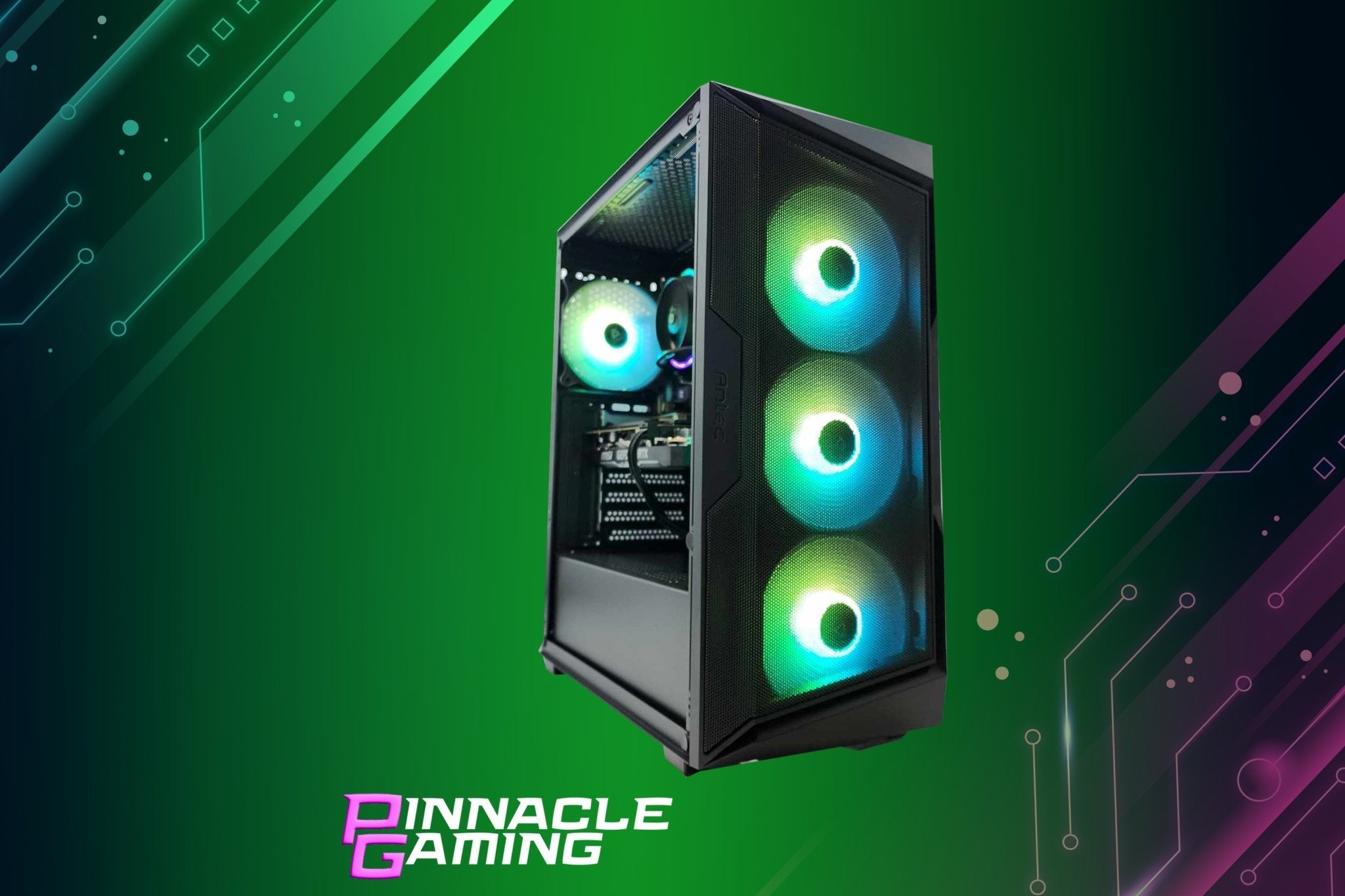 Custom Gaming PC Desktop Computer - Intel Core i3, NVIDIA RTX 5060, 1TB SSD, 16GB DDR4, H610 Motherboard (Black) - Perfect for Esports, Streaming & VR Gaming
