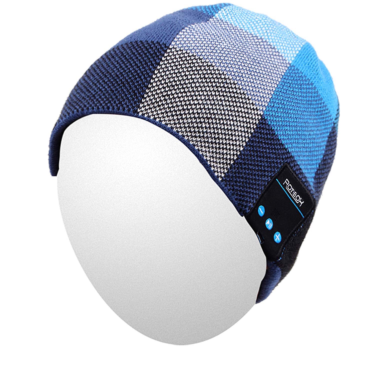Wireless Bluetooth Beanie Hat with Built-in Headphones - Warm Knit Winter Cap for Running, Skiing & Outdoor Activities - Machine Washable & Rechargeable