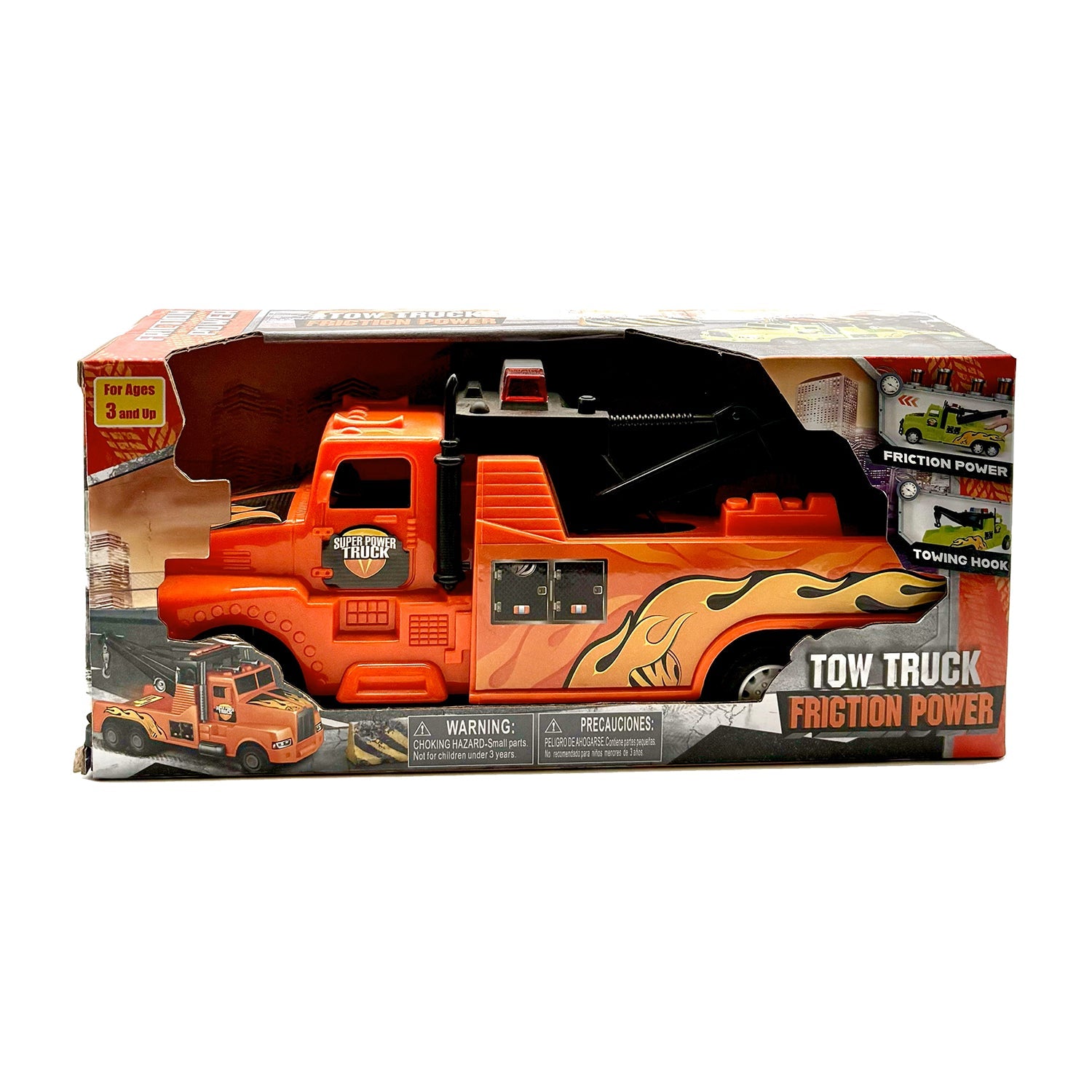 Friction Tow Truck Box - Heavy Duty Car Hauler for Model Cars & Diecast Vehicles - Perfect for Kids Playroom, Toy Storage & Car Display
