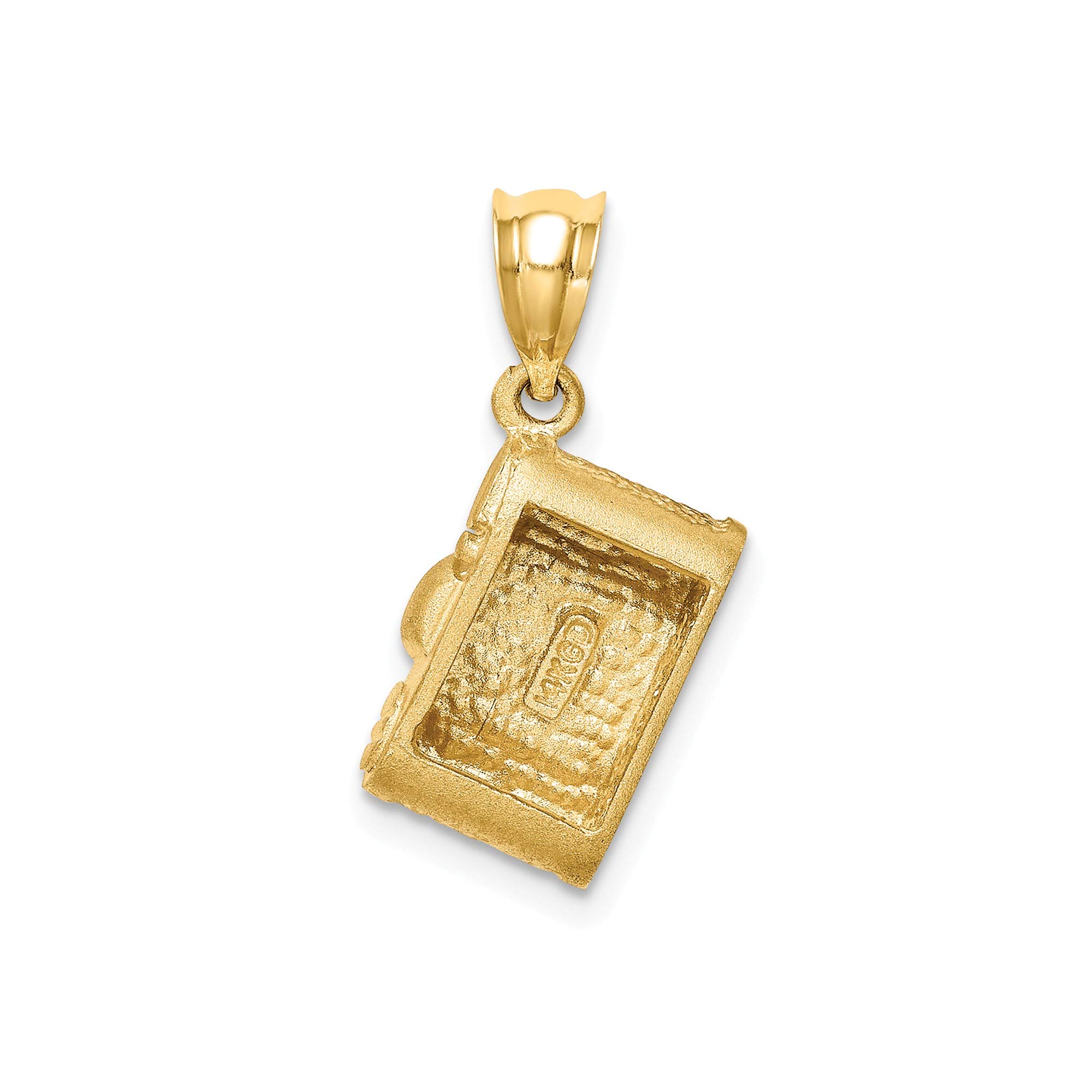 14K Yellow Gold Brushed & Polished Enamel Camera Pendant Necklace - Elegant Jewelry Gift for Women, Perfect for Photography Enthusiasts & Fashion Lovers