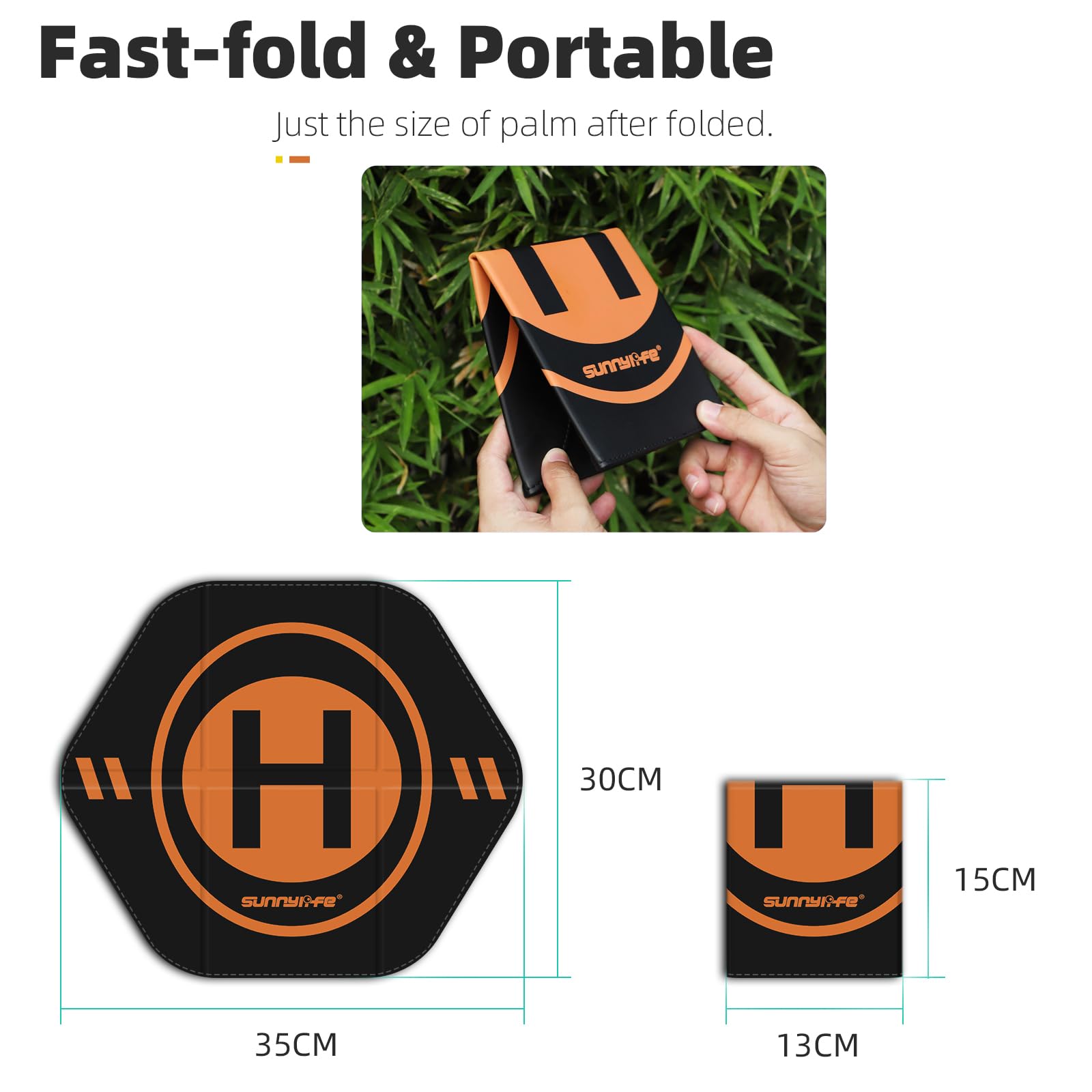 **Weighted Waterproof Drone Landing Pad for DJI Neo/Avata 2/Mini 4 Pro/Air 3s/Mini 4K - Portable & Double-Sided Accessories (35cm/13.8in) - Ideal for Outdoor Flying, Travel, and Professional Aerial Photography**