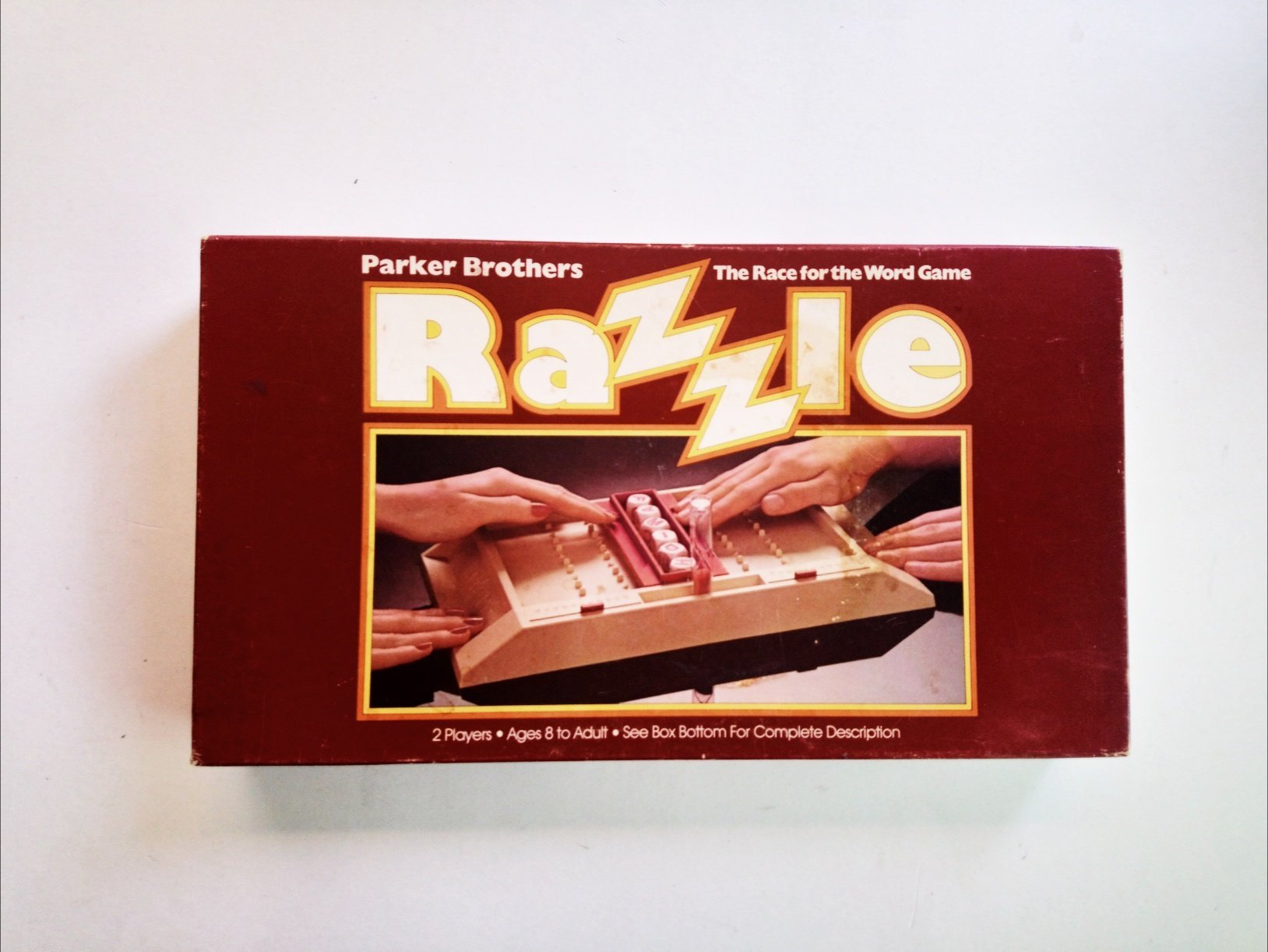 Vintage Parker Brothers Razzle Word Race Game for 2 Players - Fun Family Board Game for Ages 8 to Adult - Perfect for Game Nights, Parties & Educational Word Play