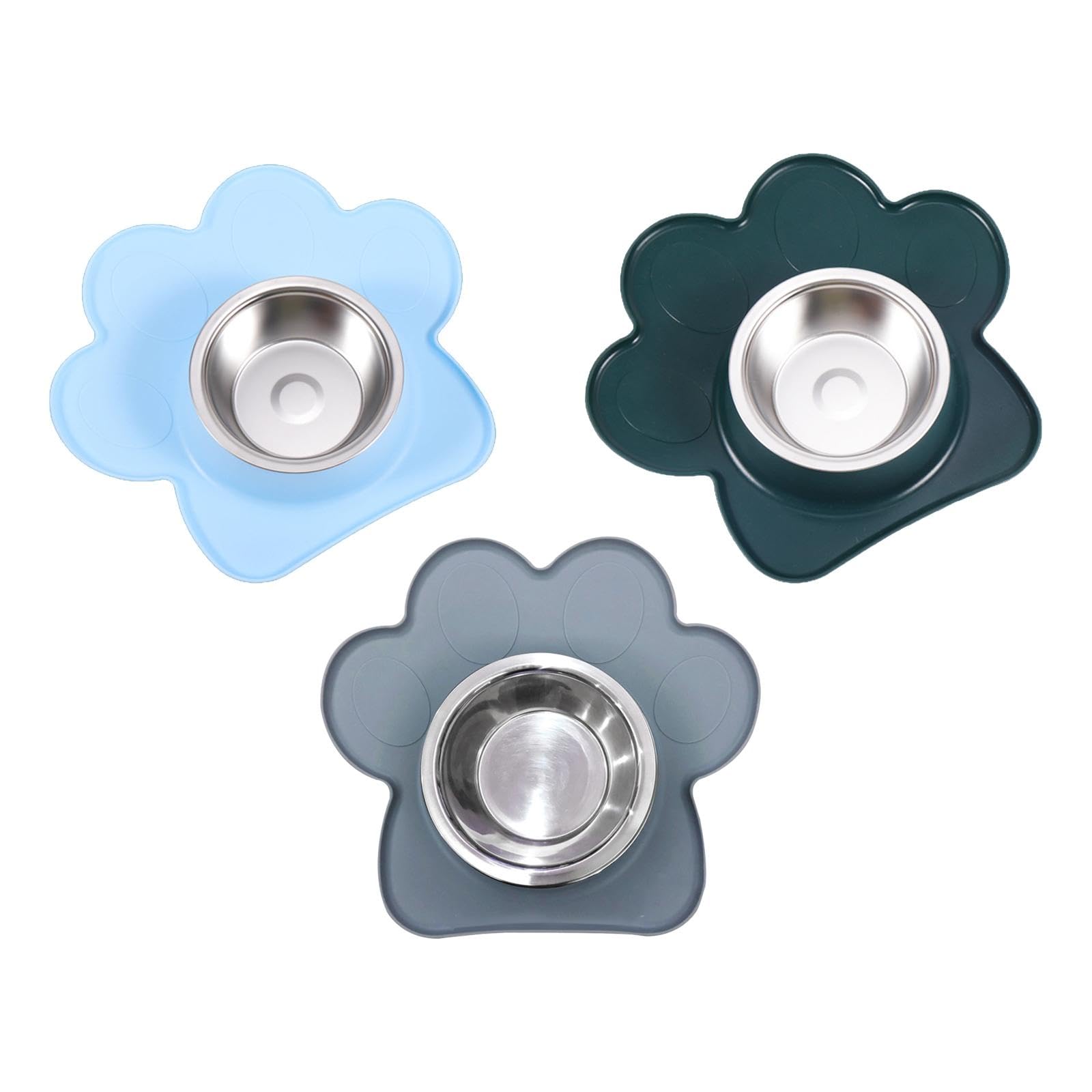 Premium Non-Slip Pet Food & Water Bowl for Cats & Dogs - Durable Stable Design with Anti-Tip Base - Blue Pet Feeder Dish for Home, Travel & Outdoor Use | Pet Supplies | Dog & Cat Bowls | Dishes & Feeders