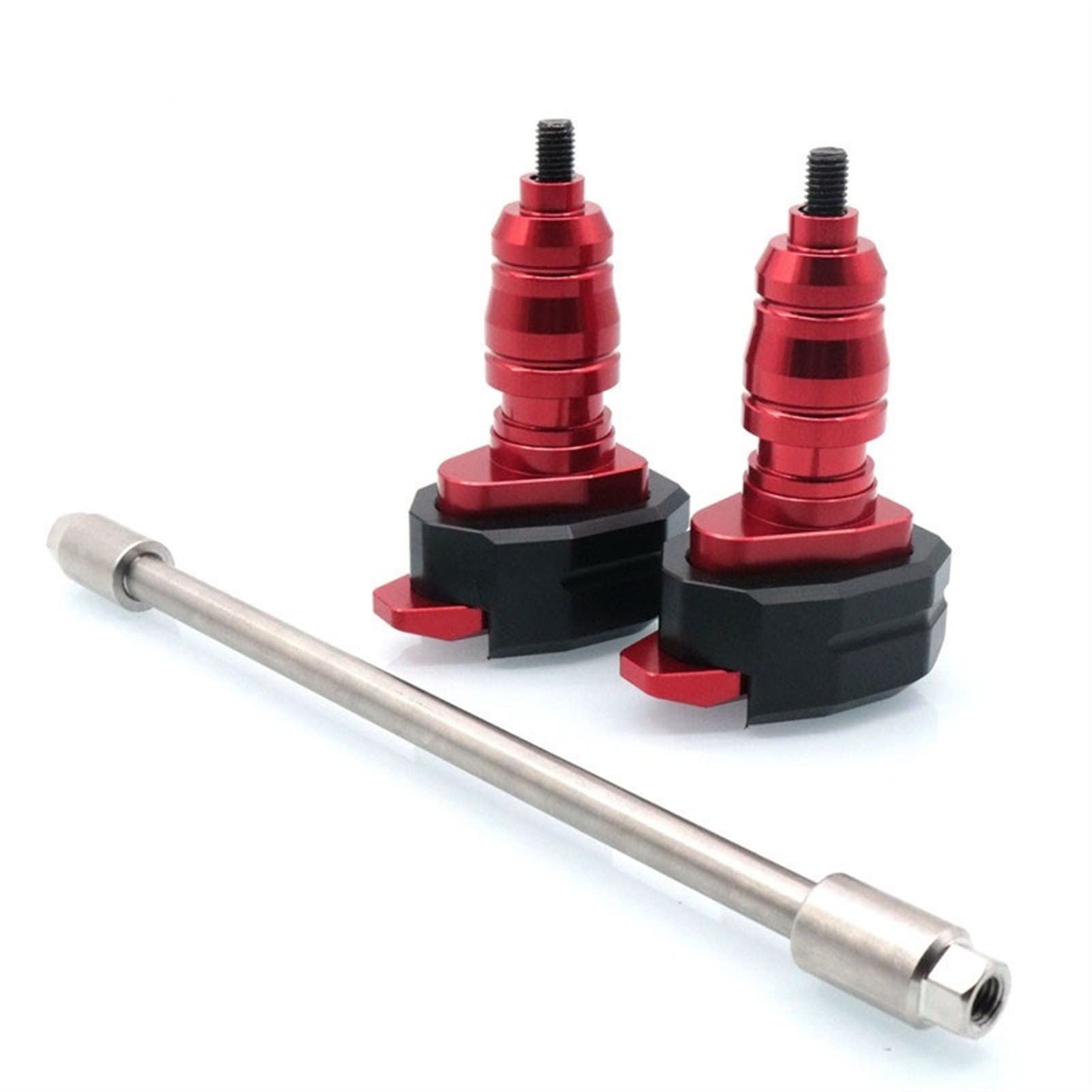 Ducati Frame Sliders for Hypermotard 821 & 1100, Streetfighter 848 - Red Crash Protectors (Size A) | Motorcycle Drop Protection for Street & Track Riding